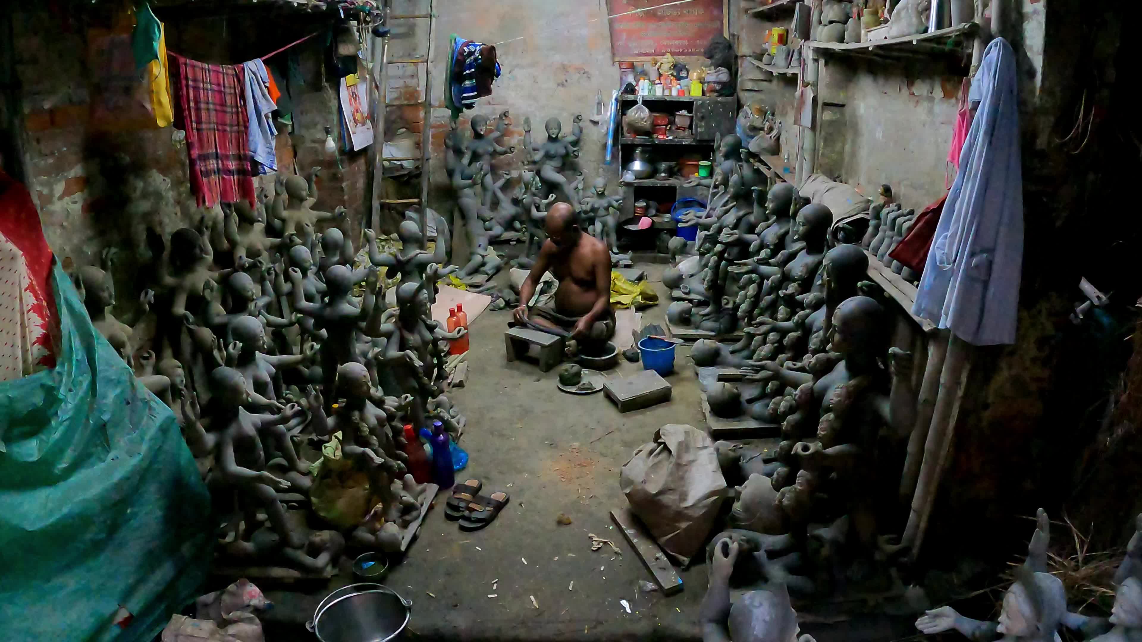 Preparation Of Kali Puja Festival In Kolkata