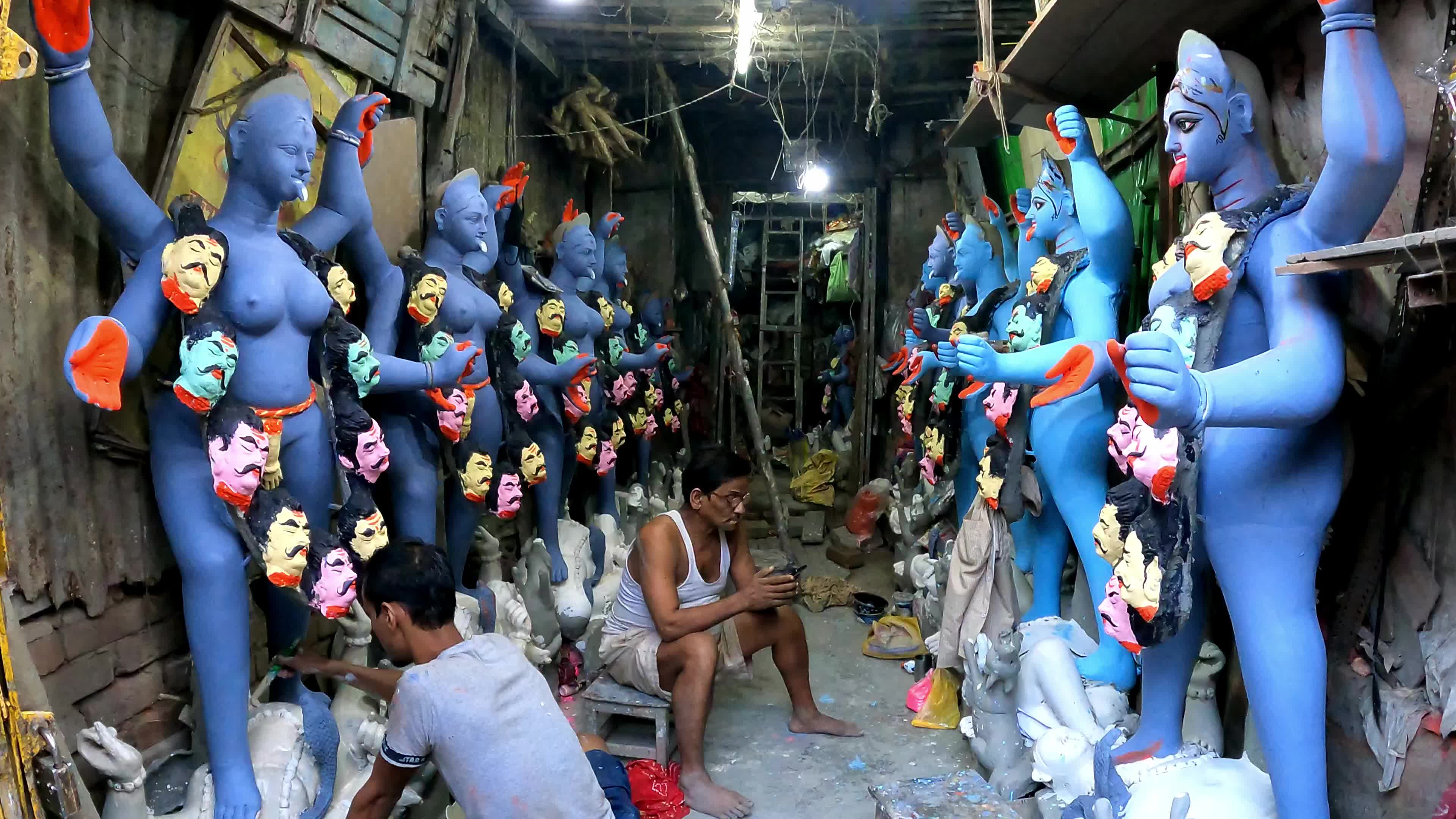 Preparation Of Kali Puja Festival In Kolkata