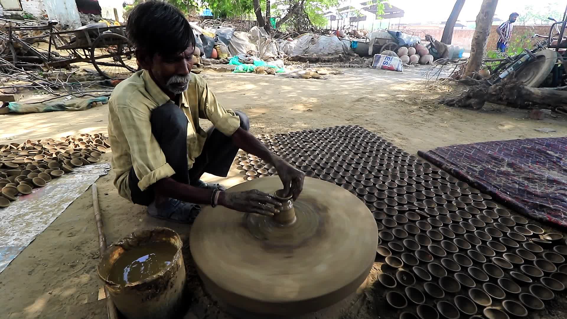 Diwali festival preparations in Jaipur-Earthen Lamps