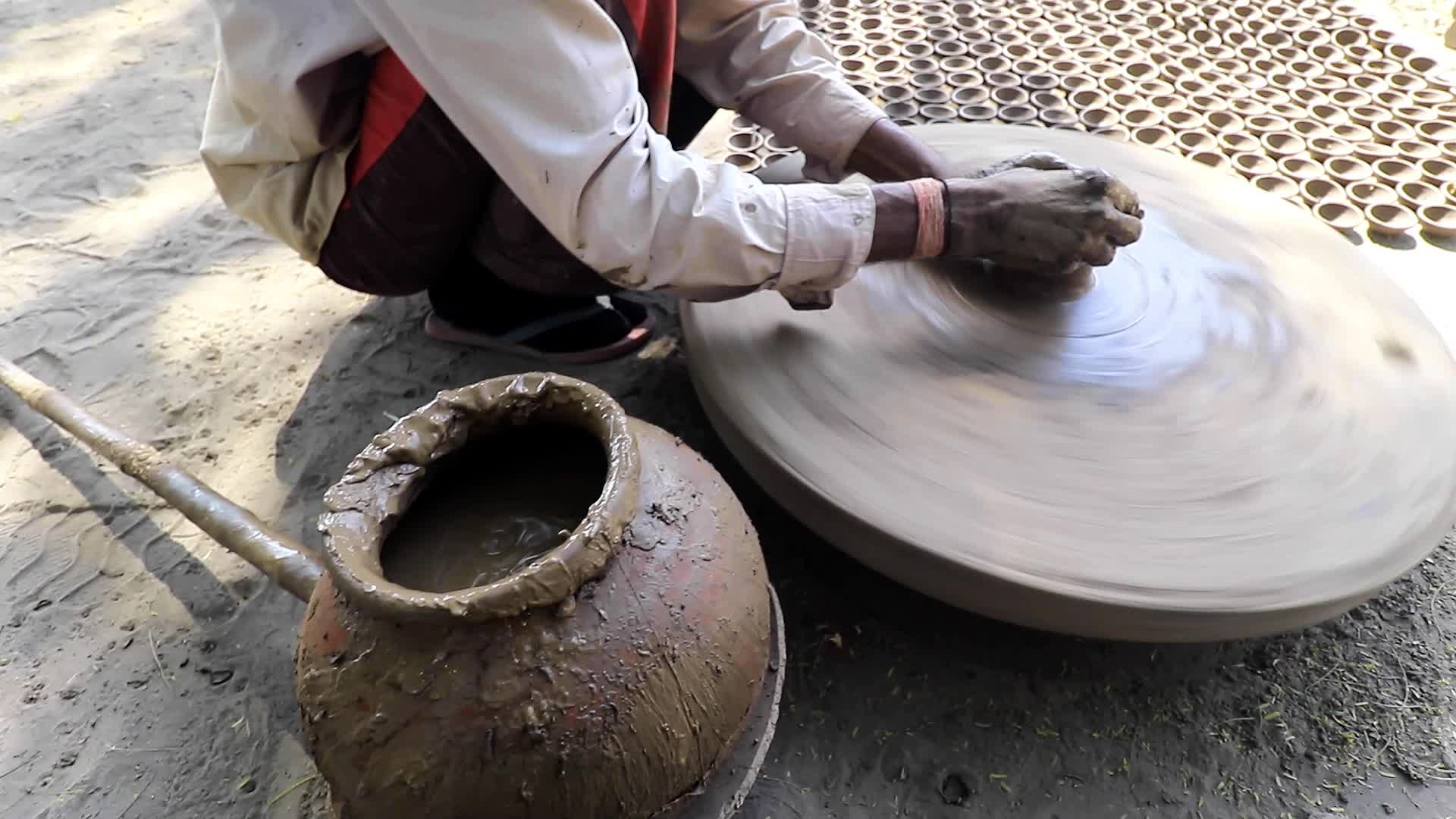 Diwali festival preparations in Jaipur-Earthen Lamps