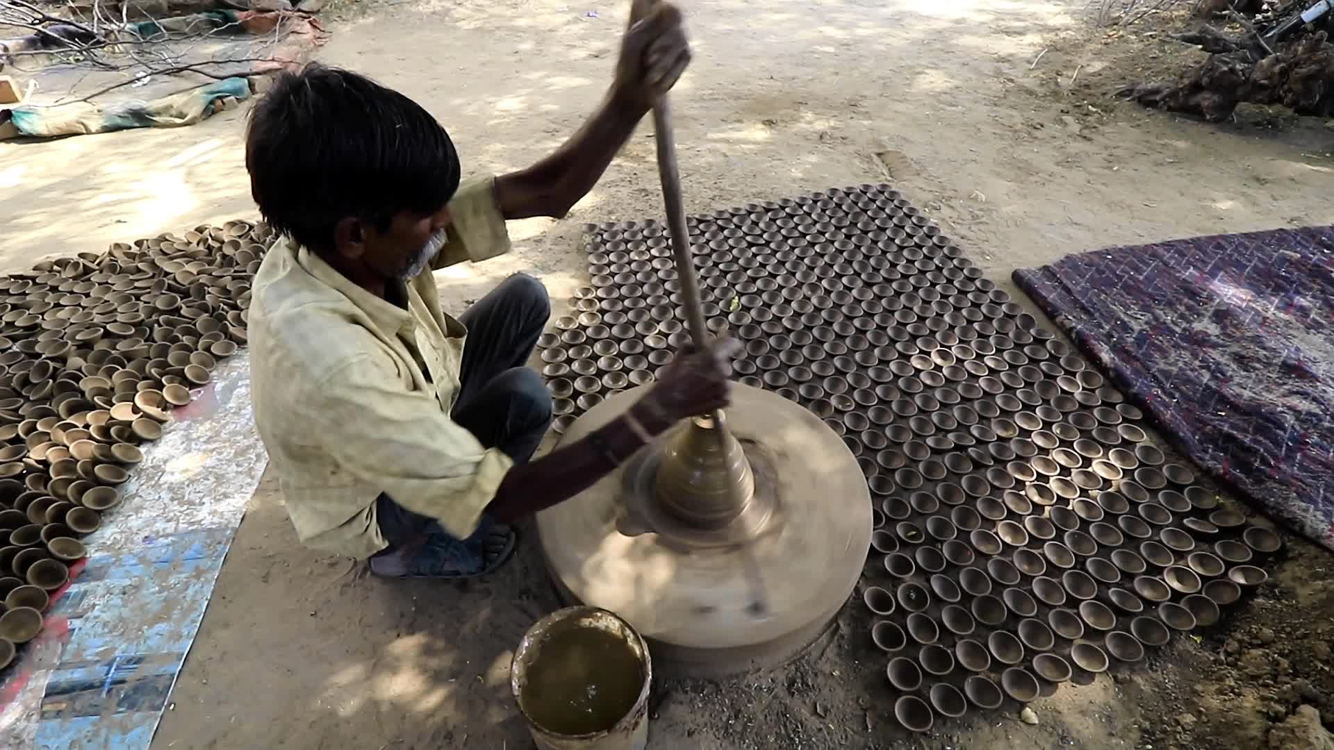 Diwali festival preparations in Jaipur-Earthen Lamps