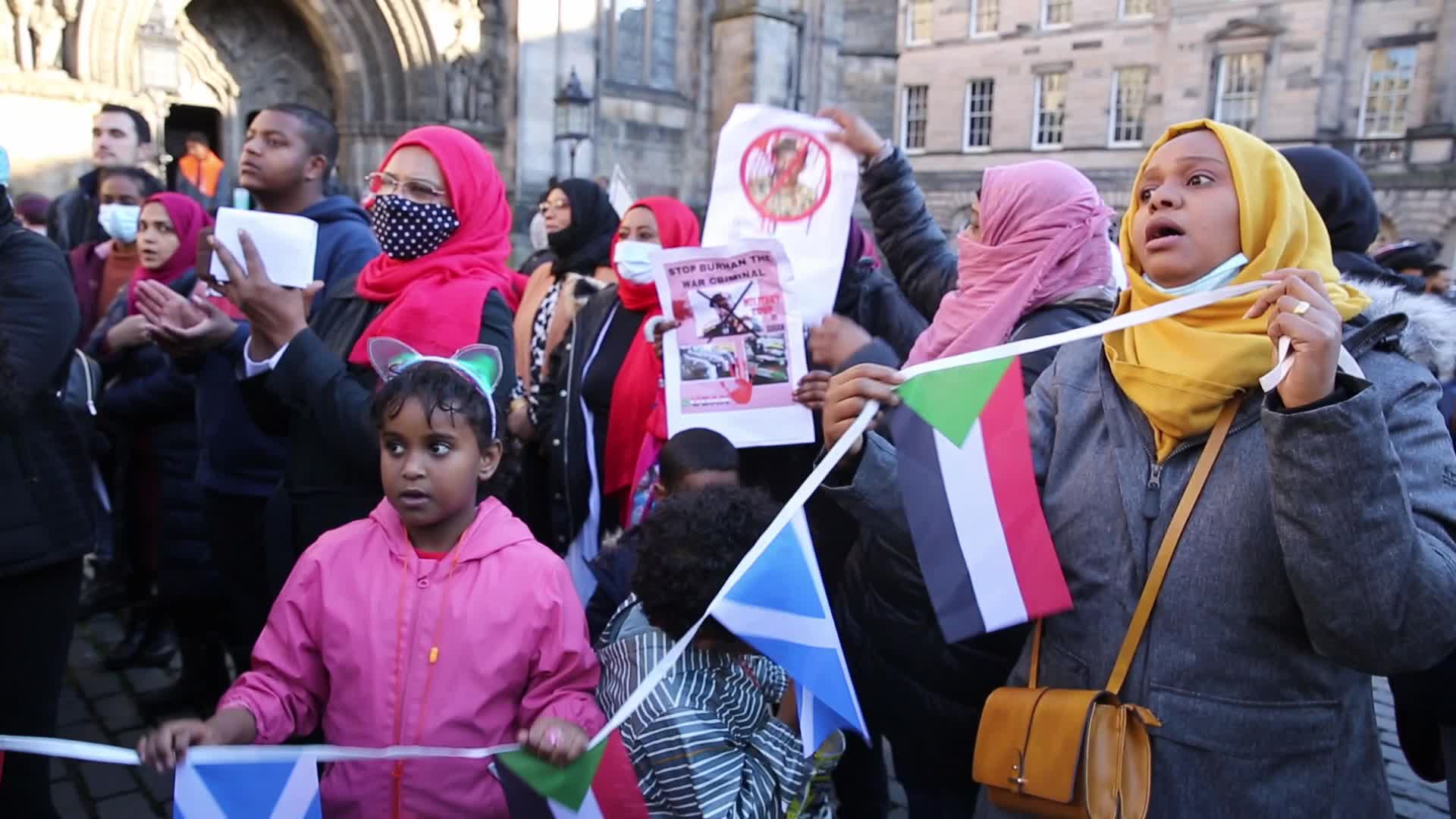 Protest held in Edinburgh against military coup in Sudan