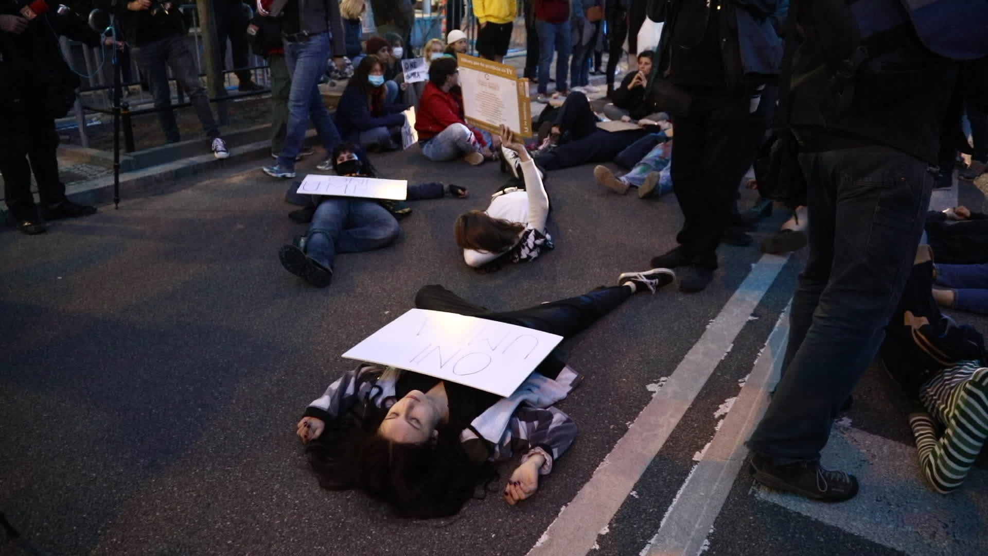 Protest against state of emergency at Polish-Belarusian border in Warsaw