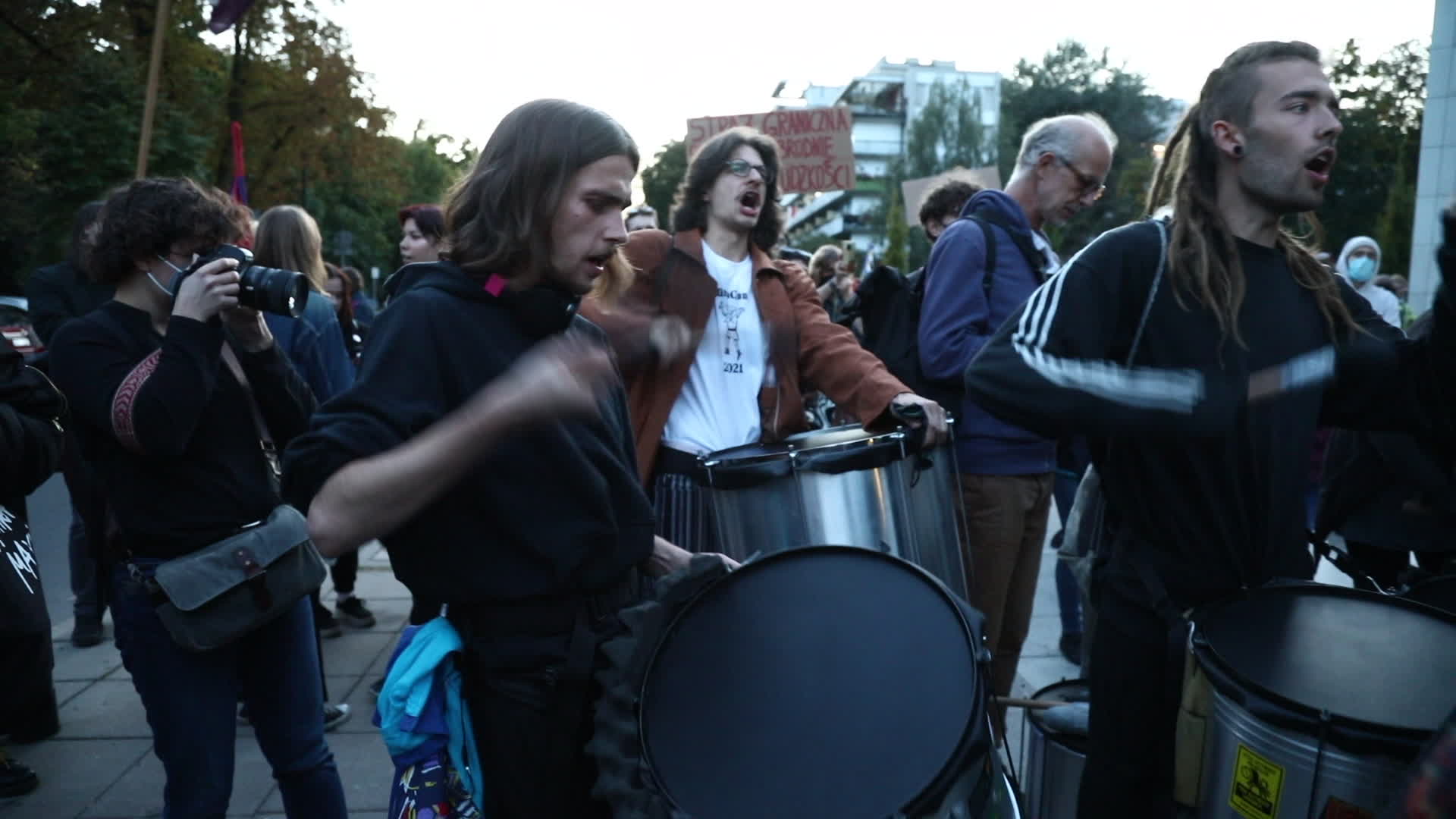 Protest against state of emergency at Polish-Belarusian border in Warsaw