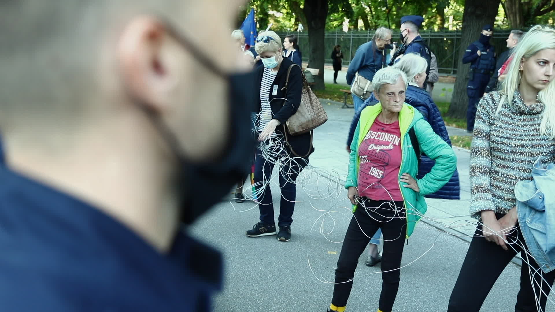 Protest against state of emergency at Polish-Belarusian border in Warsaw