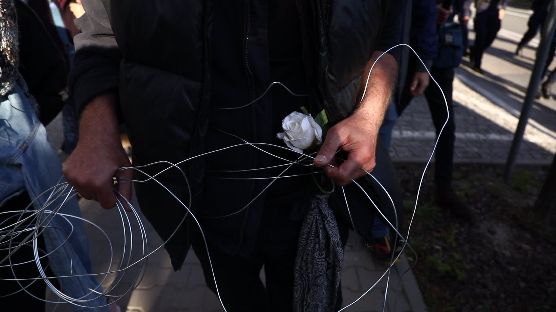 Protest against state of emergency at Polish-Belarusian border in Warsaw