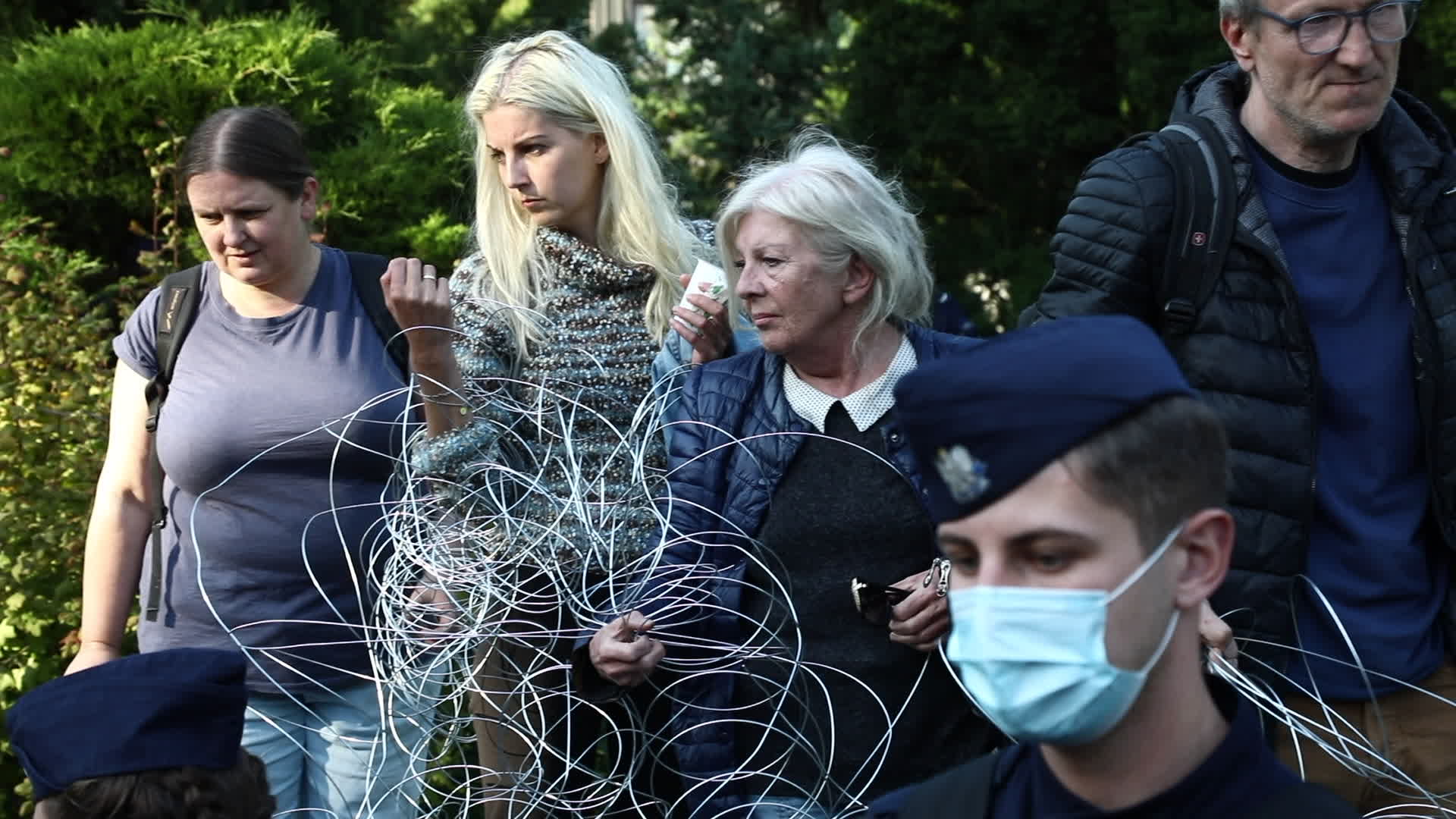 Protest against state of emergency at Polish-Belarusian border in Warsaw