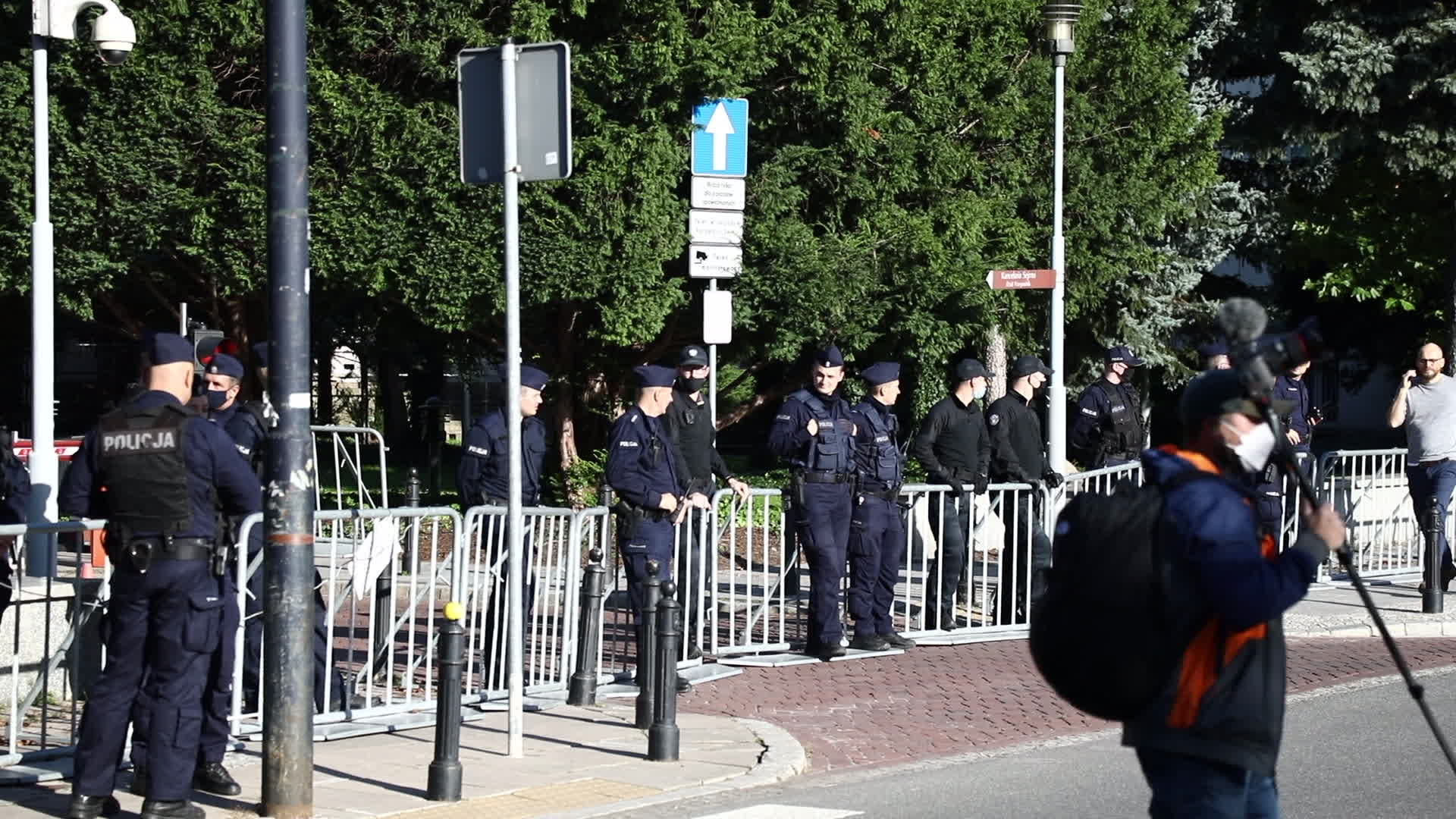 Protest against state of emergency at Polish-Belarusian border in Warsaw