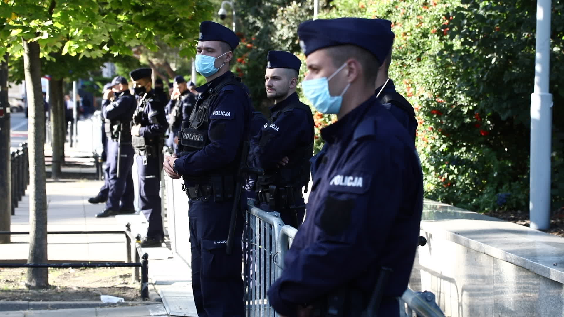 Protest against state of emergency at Polish-Belarusian border in Warsaw