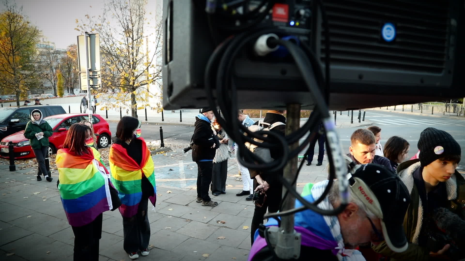 Rally in front of Parliament in Warsaw against anti-LGBT law