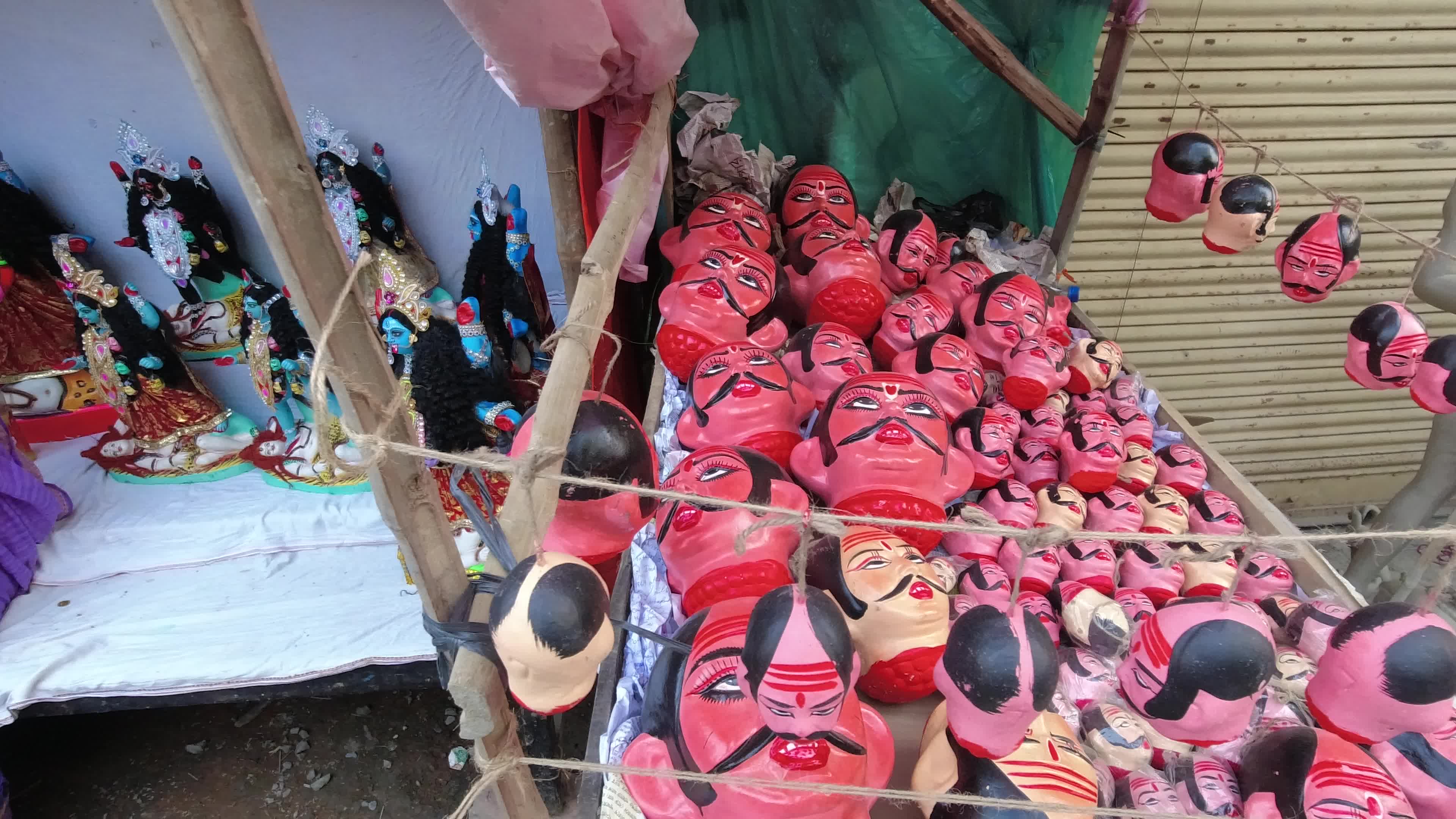 Kali puja preparation in Kolkata .