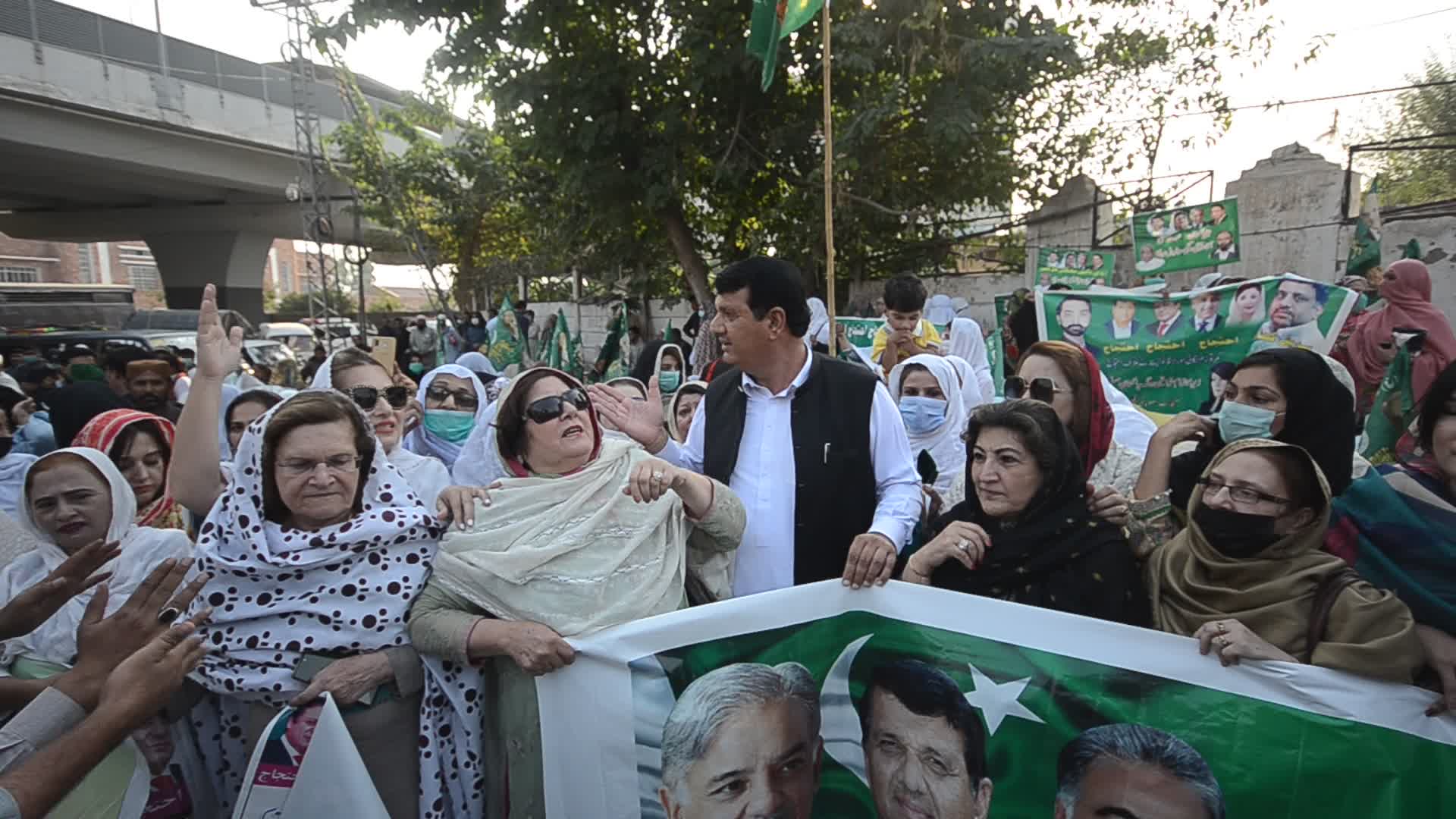 Protest against Prime Minister Imran Khan in Peshawar