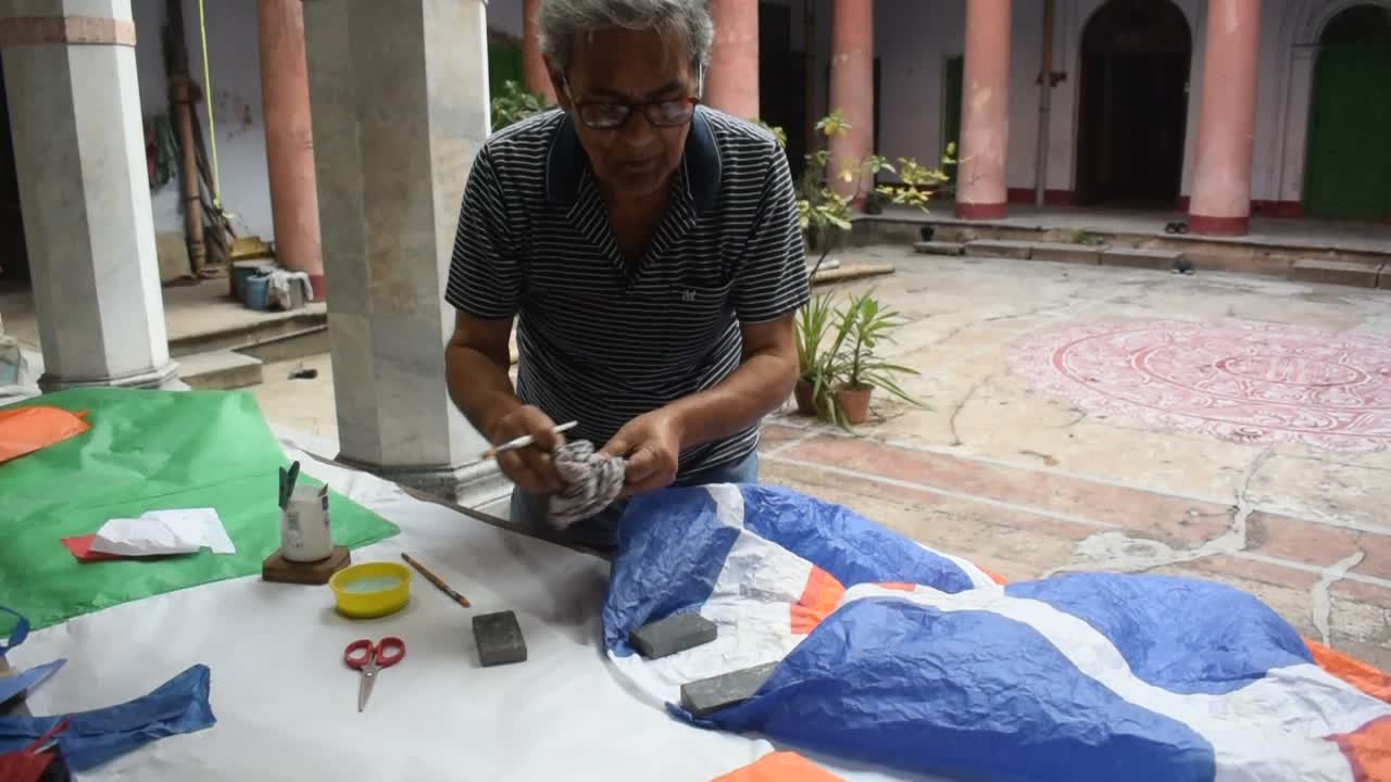 Making of Sky Lanterns for Diwali Festival