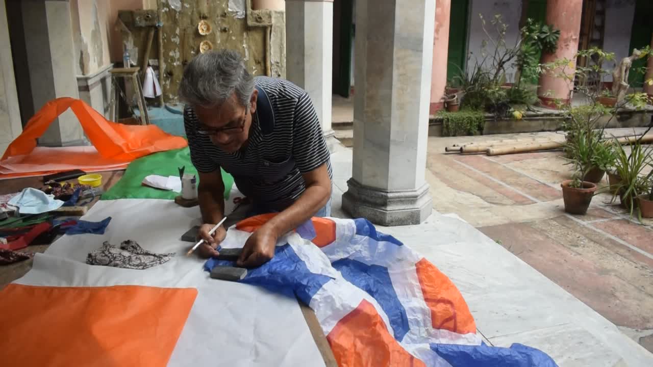 Making of Sky Lanterns for Diwali Festival