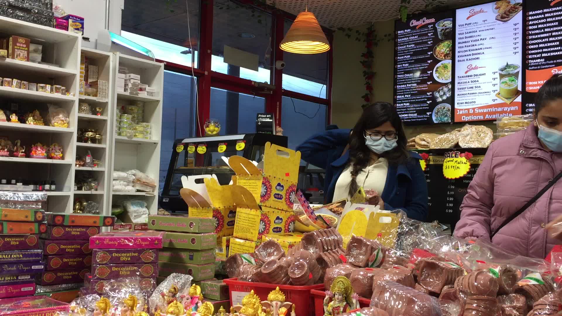 Last minute shopping for the Hindu festival of Diwali in Toronto
