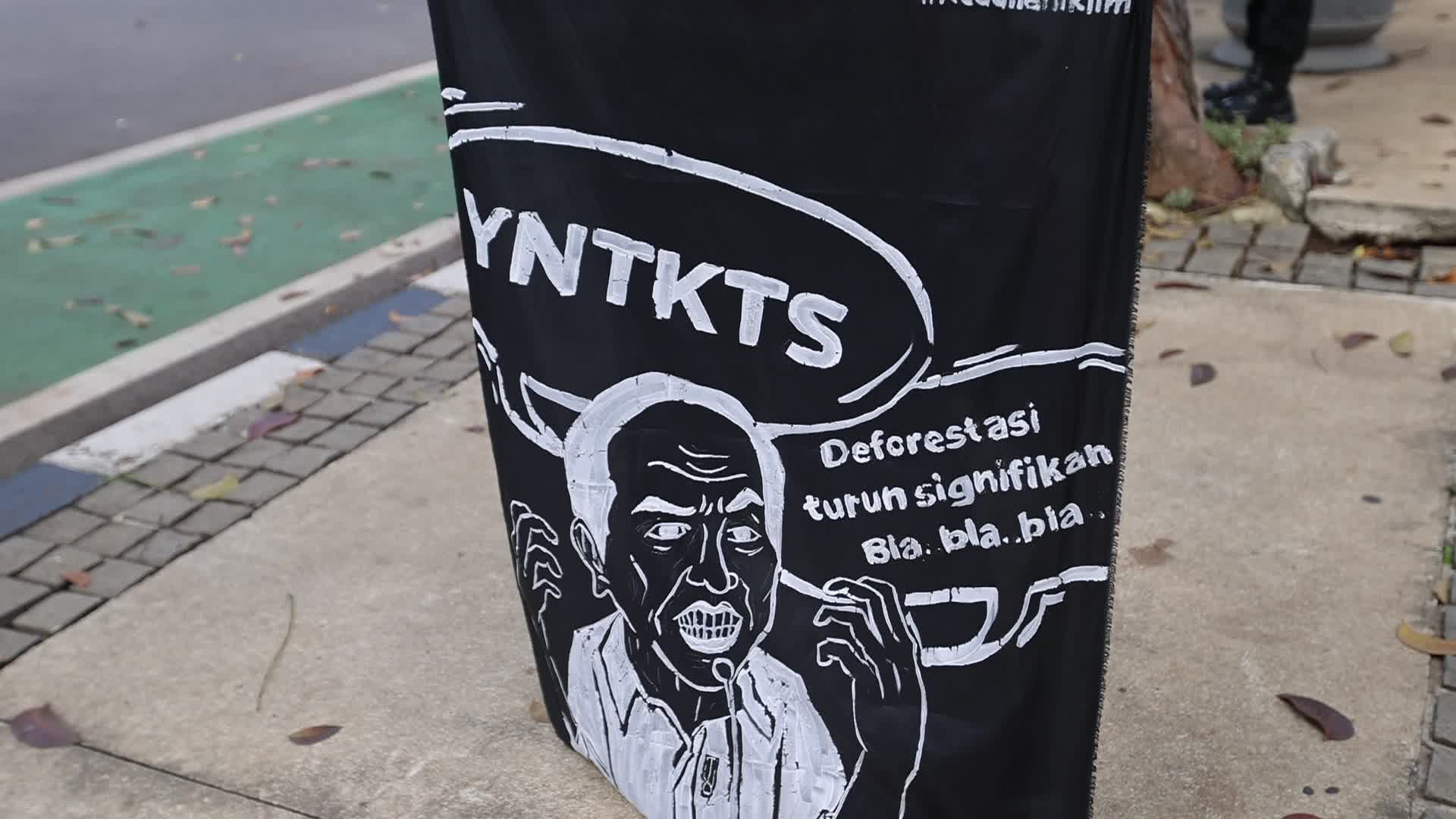 Environmental Activists Protest Against President's Statement at COP26, in Jakarta