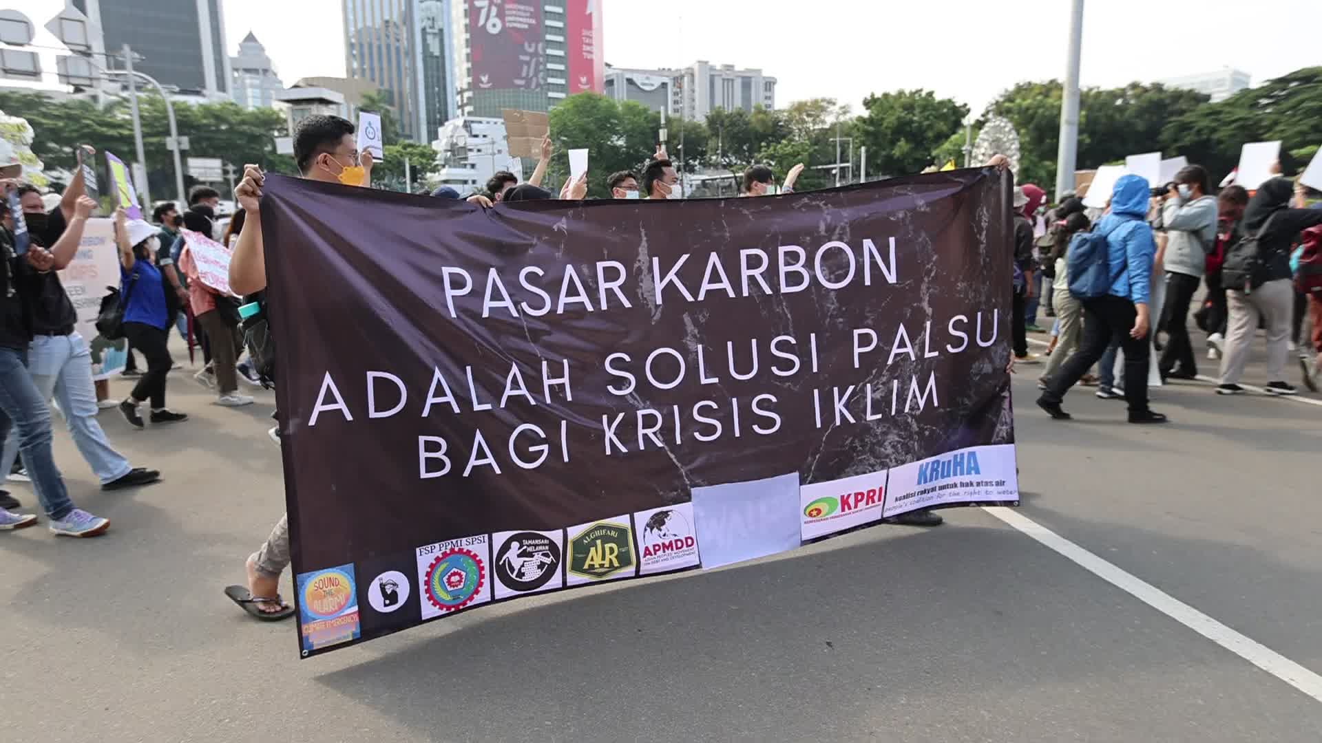 Environmental Activists Protest Against President's Statement at COP26, in Jakarta