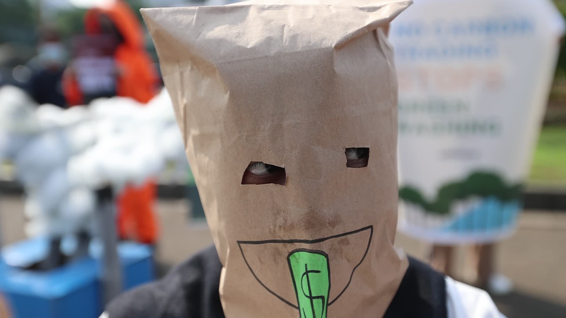 Environmental Activists Protest Against President's Statement at COP26, in Jakarta