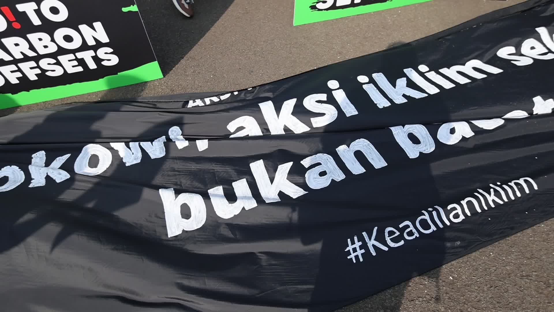 Environmental Activists Protest Against President's Statement at COP26, in Jakarta