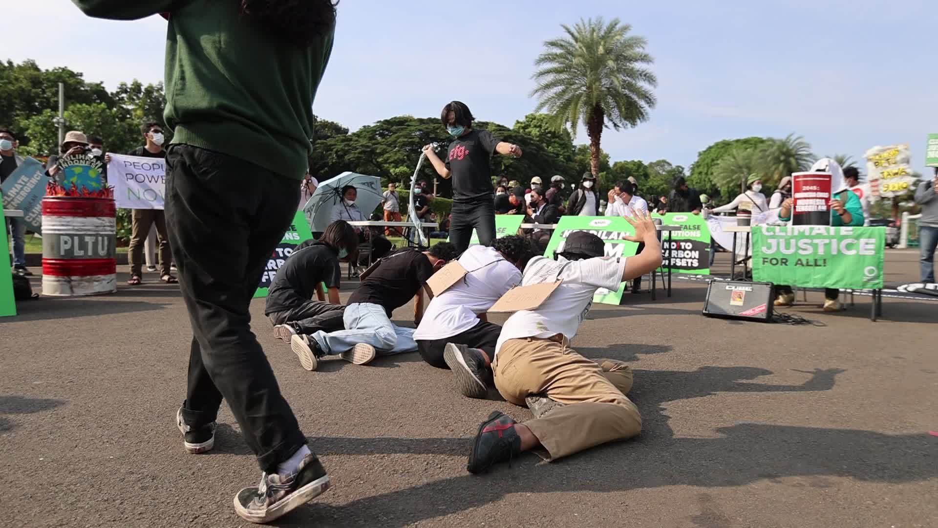Environmental Activists Protest Against President's Statement at COP26, in Jakarta