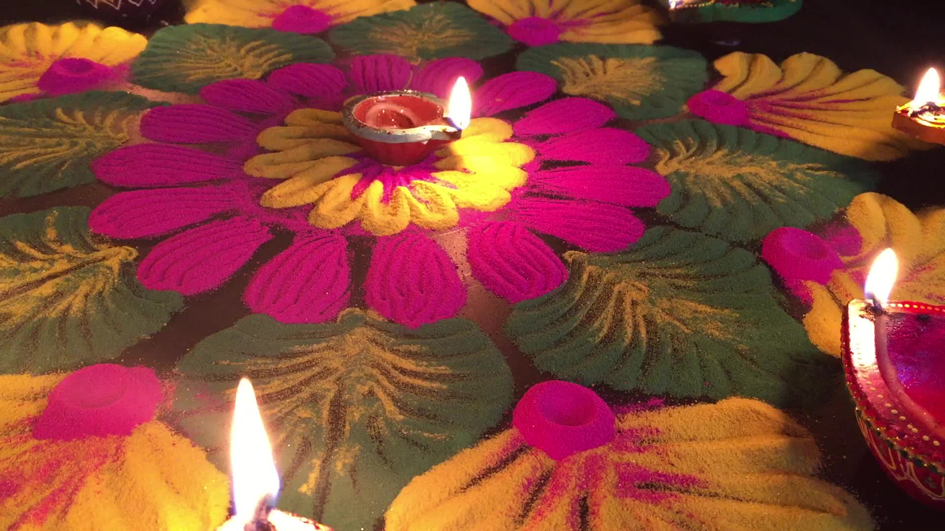 Rangloli art during the festival of Diwali