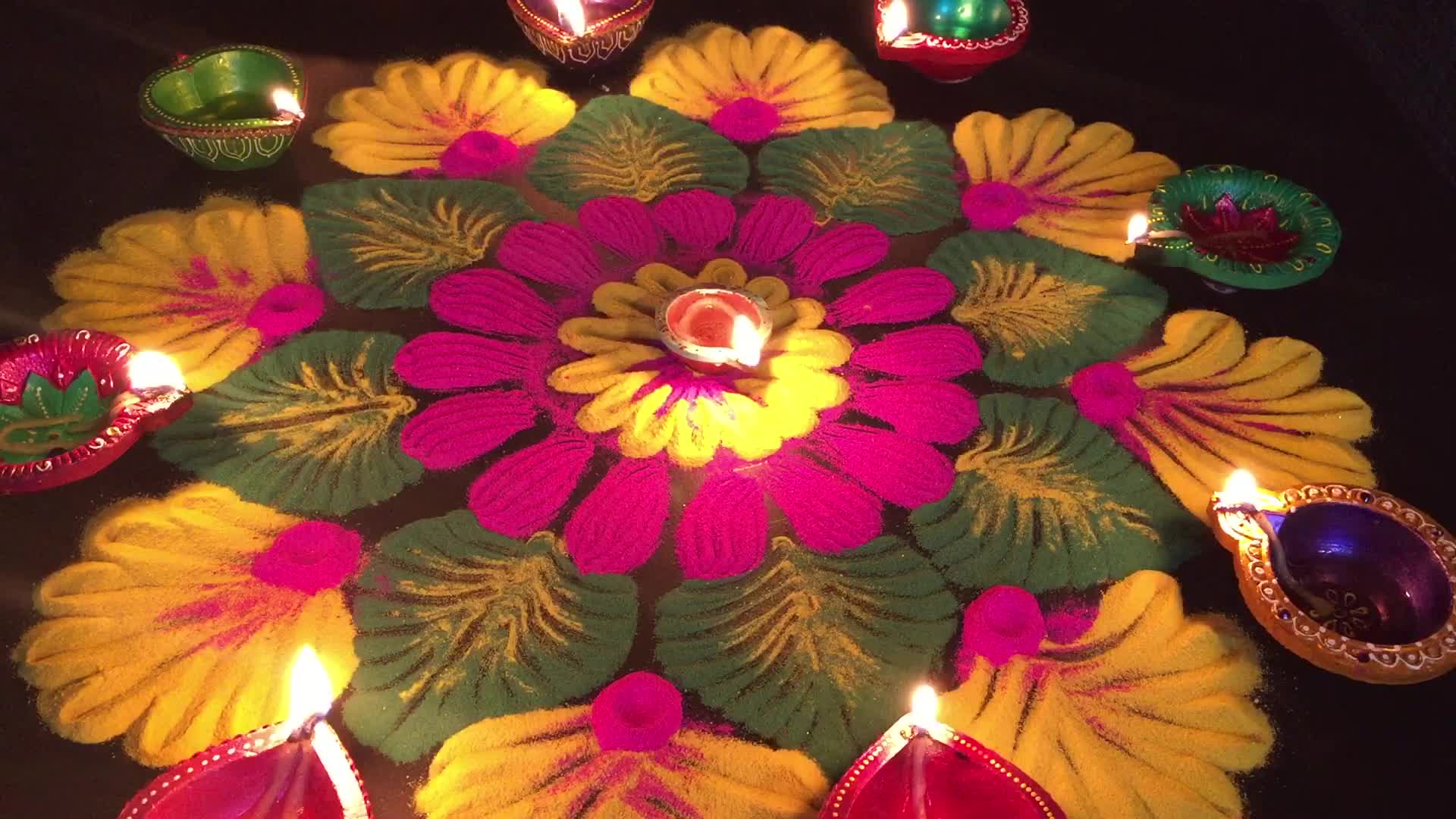 Rangloli art during the festival of Diwali