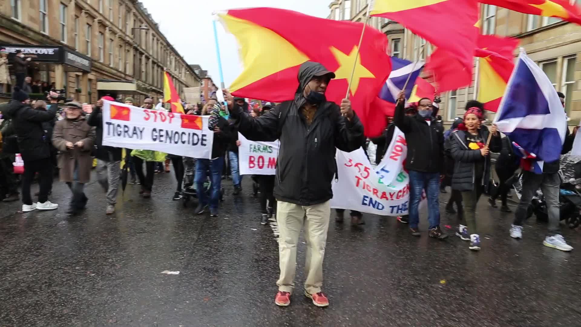 Protest during COP26 in Glasgow