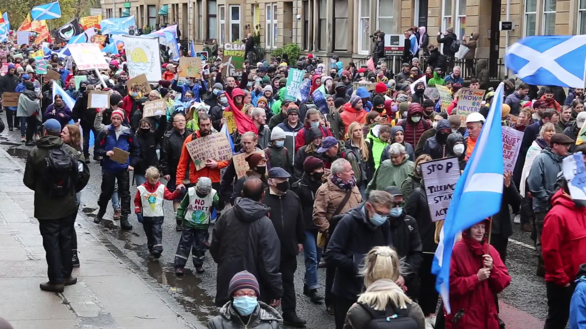 Protest during COP26 in Glasgow