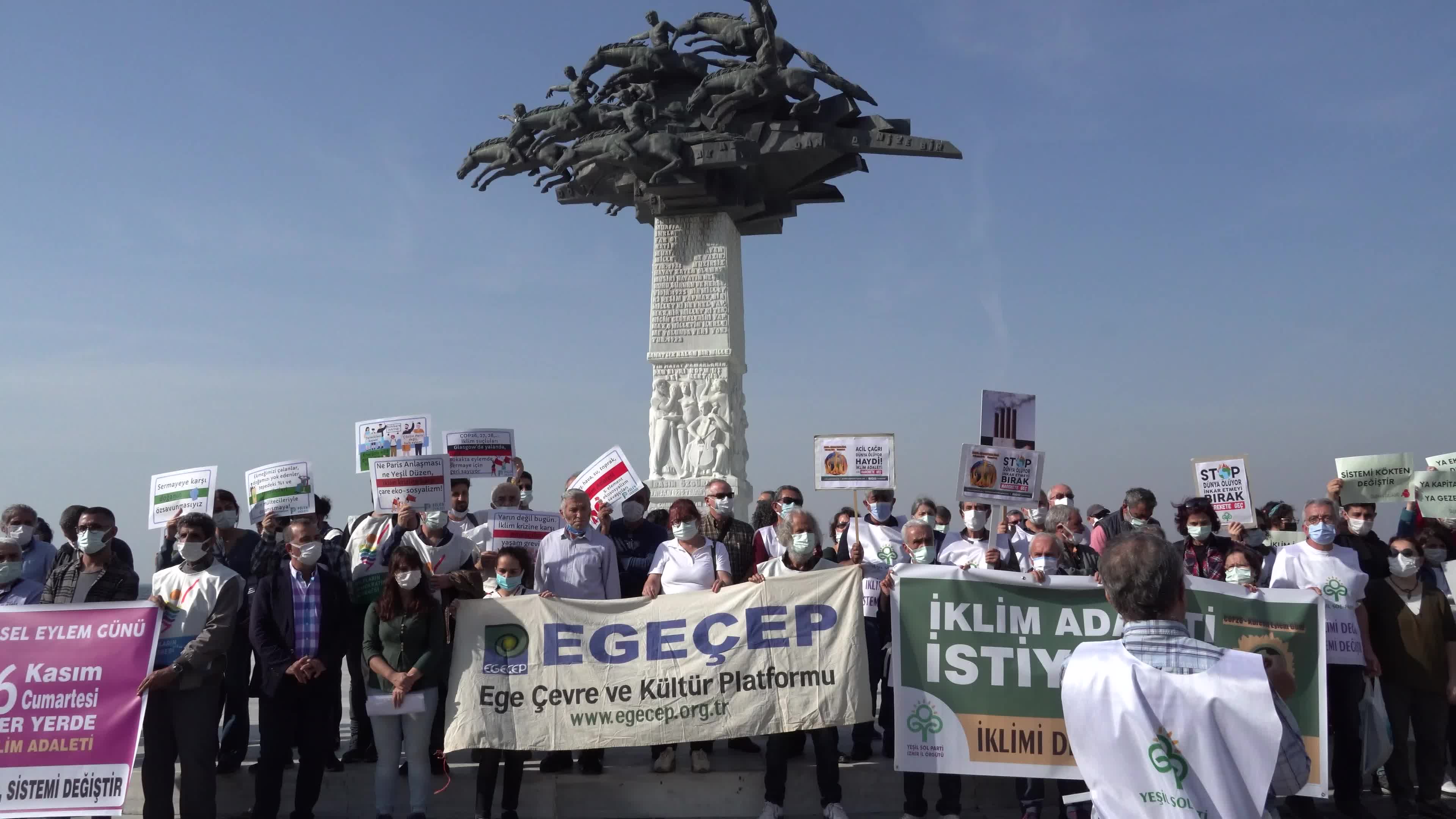 Global Demonstration for COP26- Climate Summit, Izmir, Turkey 