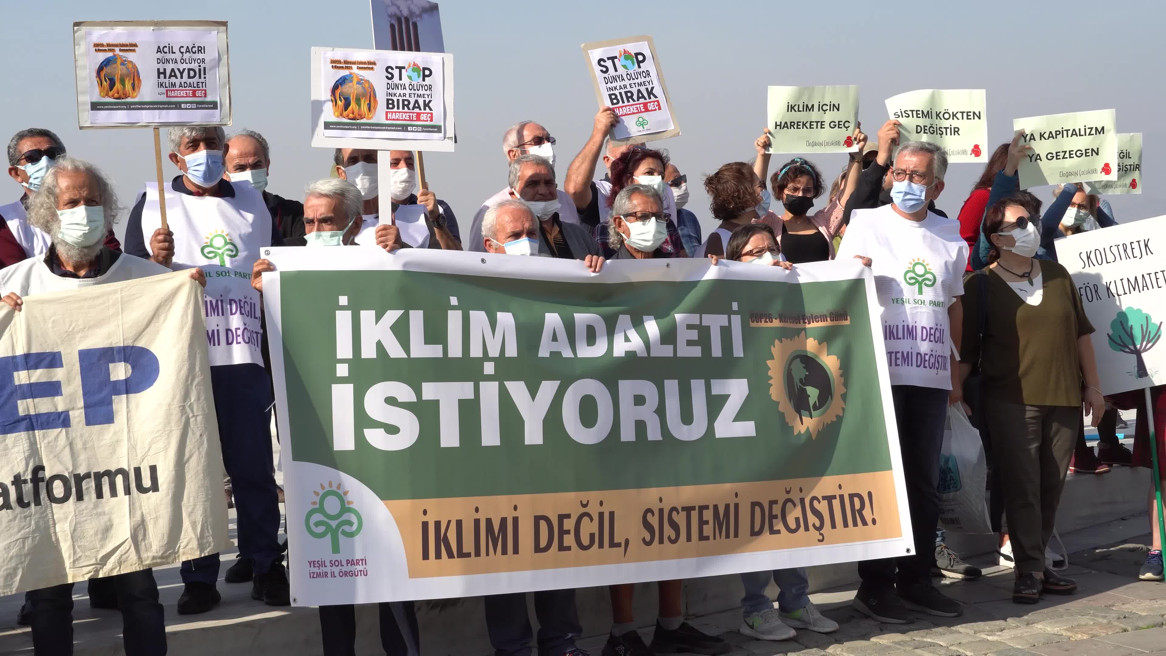 Global Demonstration for COP26- Climate Summit, Izmir, Turkey 