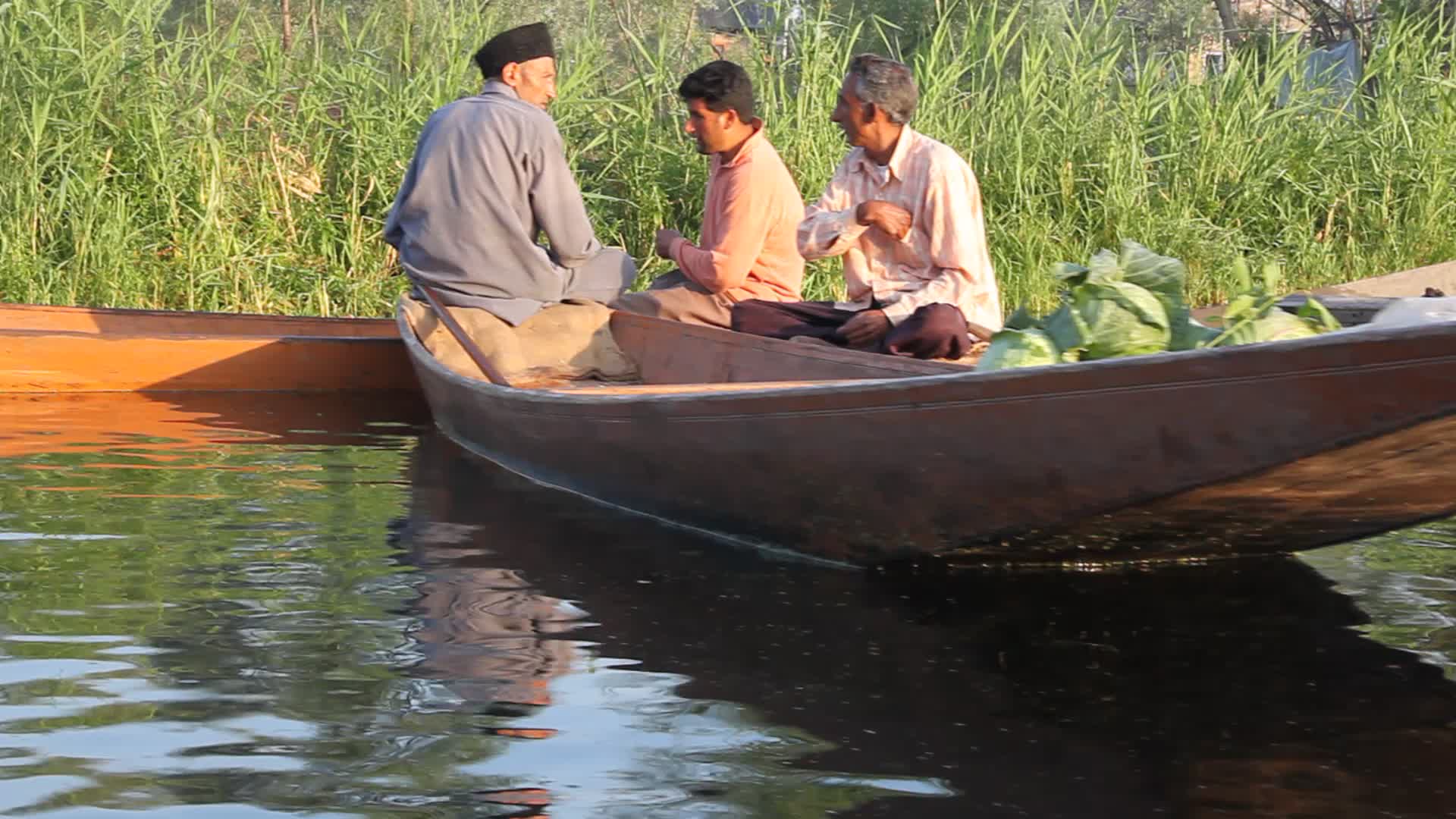 Floating vegetable market on Dal Lake in Srinagar