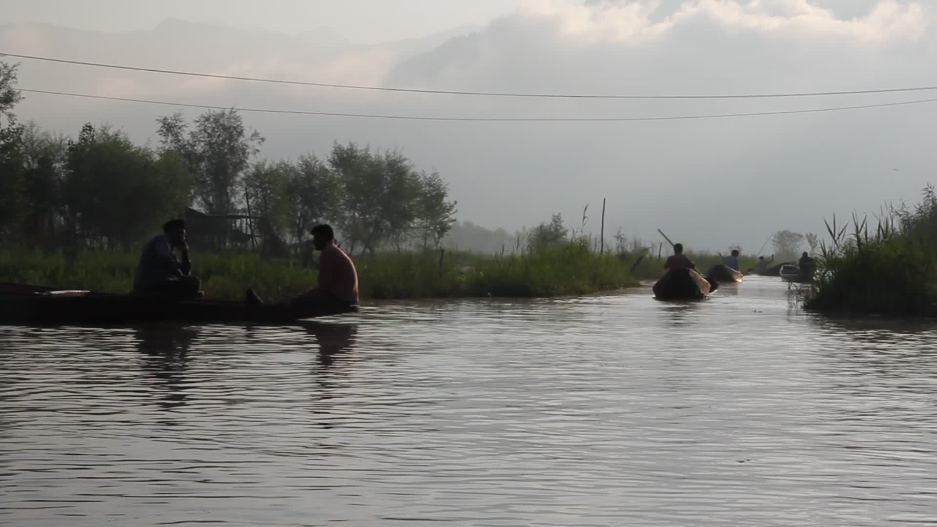 Floating vegetable market on Dal Lake in Srinagar