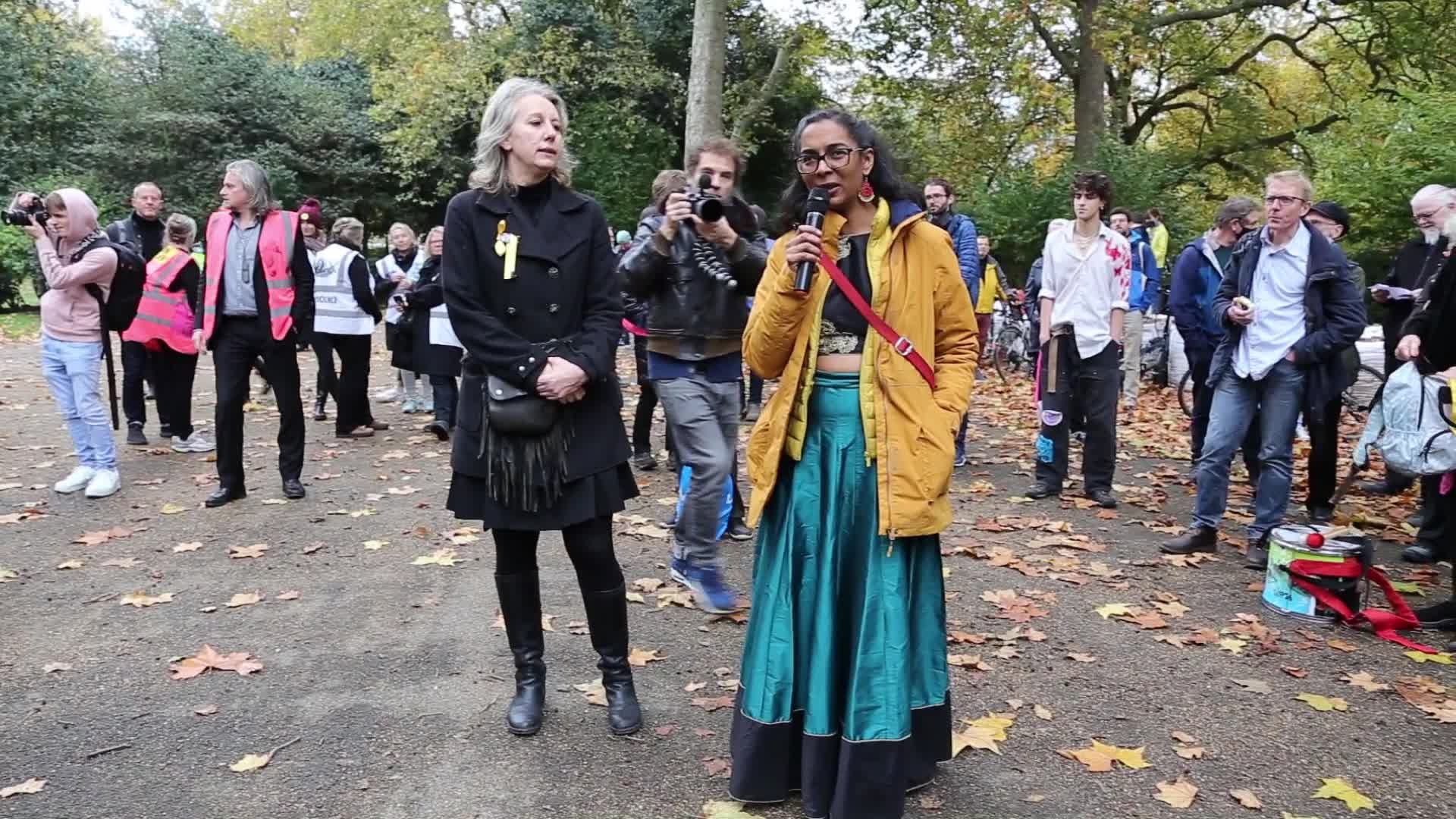 Post COP26 protest in London held by Extinction Rebellion
