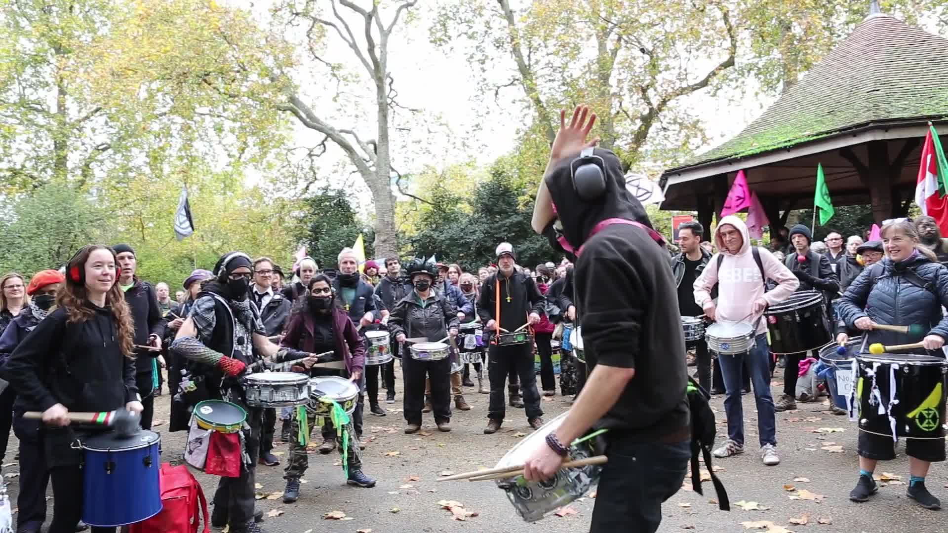 Post COP26 protest in London held by Extinction Rebellion