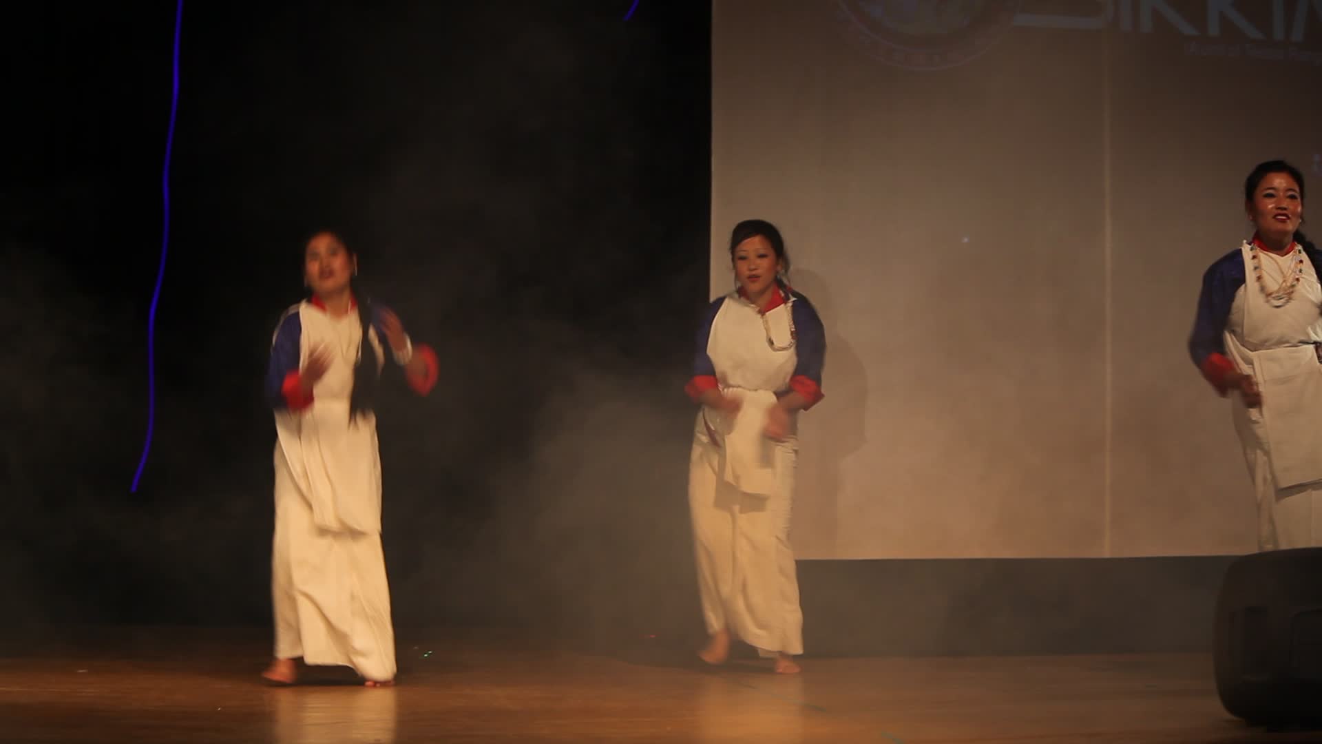 Lepcha women perform a traditional dance in Gangtok, Sikkim
