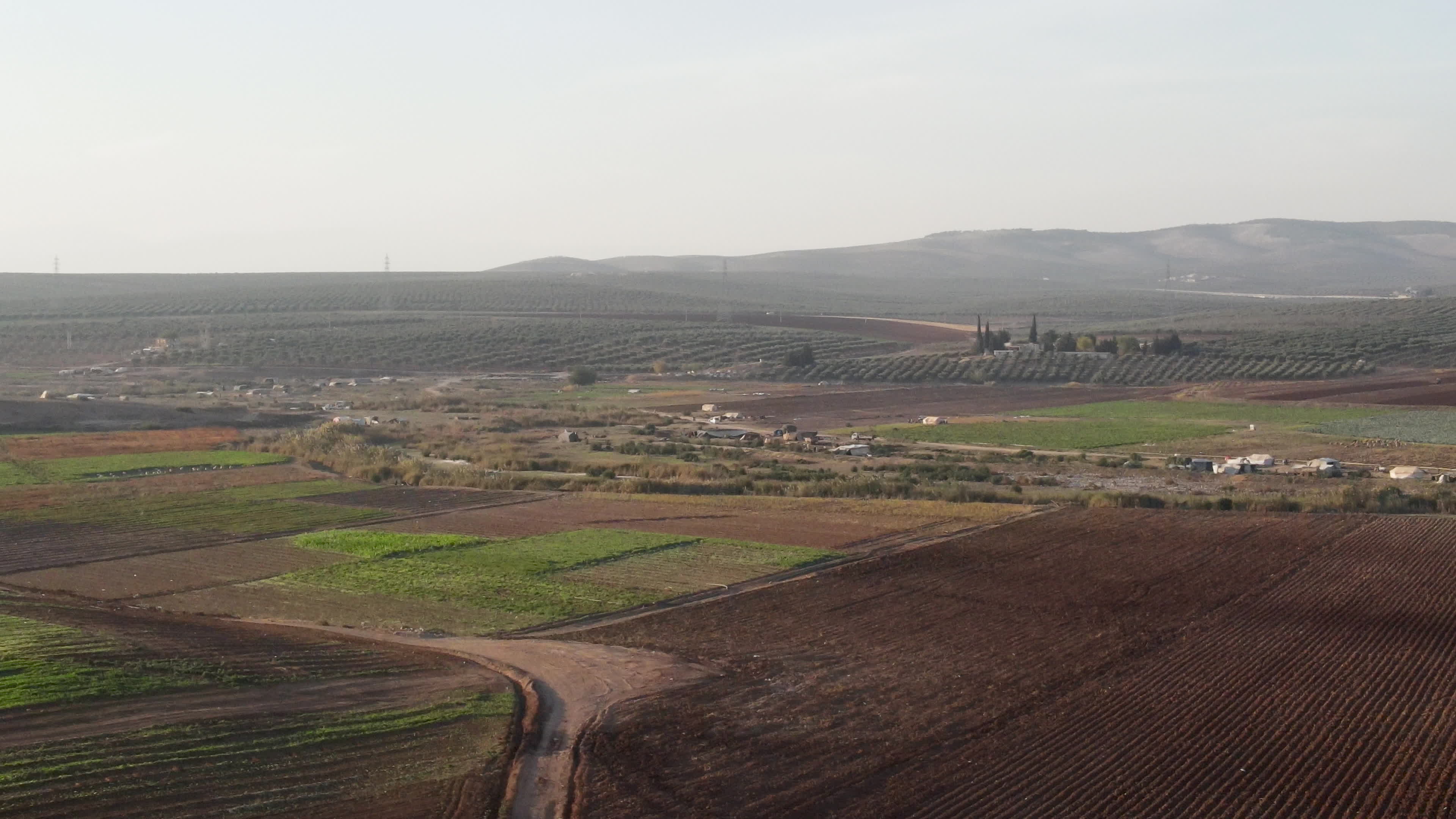 Agricultural fields in northern Syria