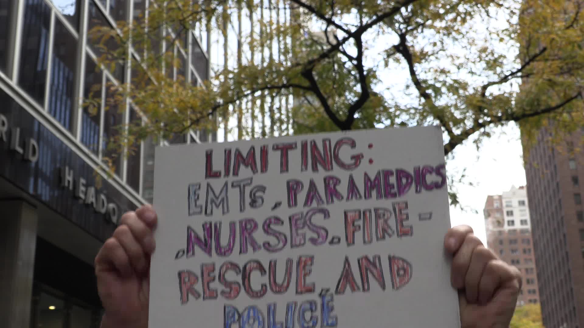 NYC: America First at Frontline Heroes Protest
