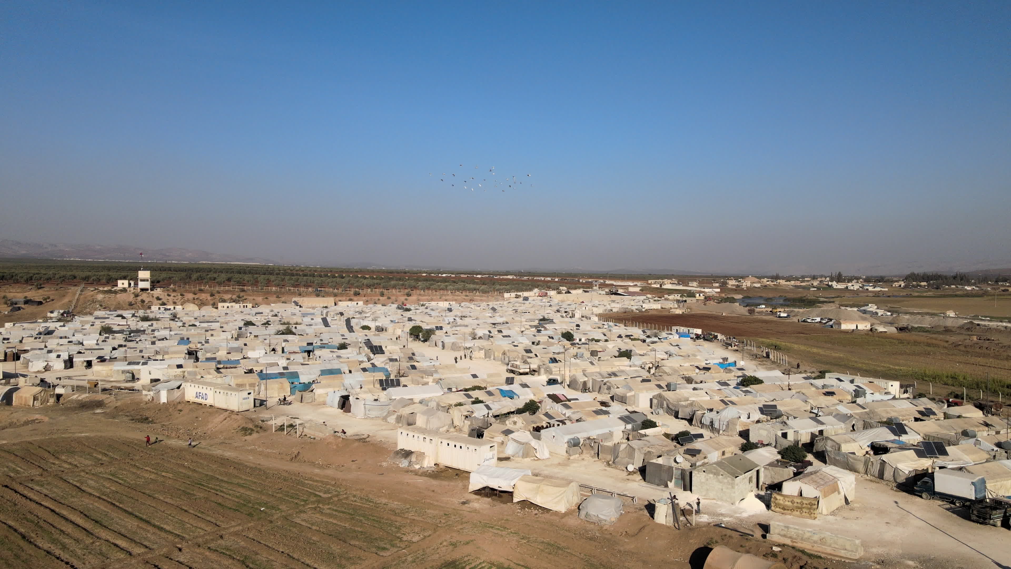 Refugee camps in northern Syria