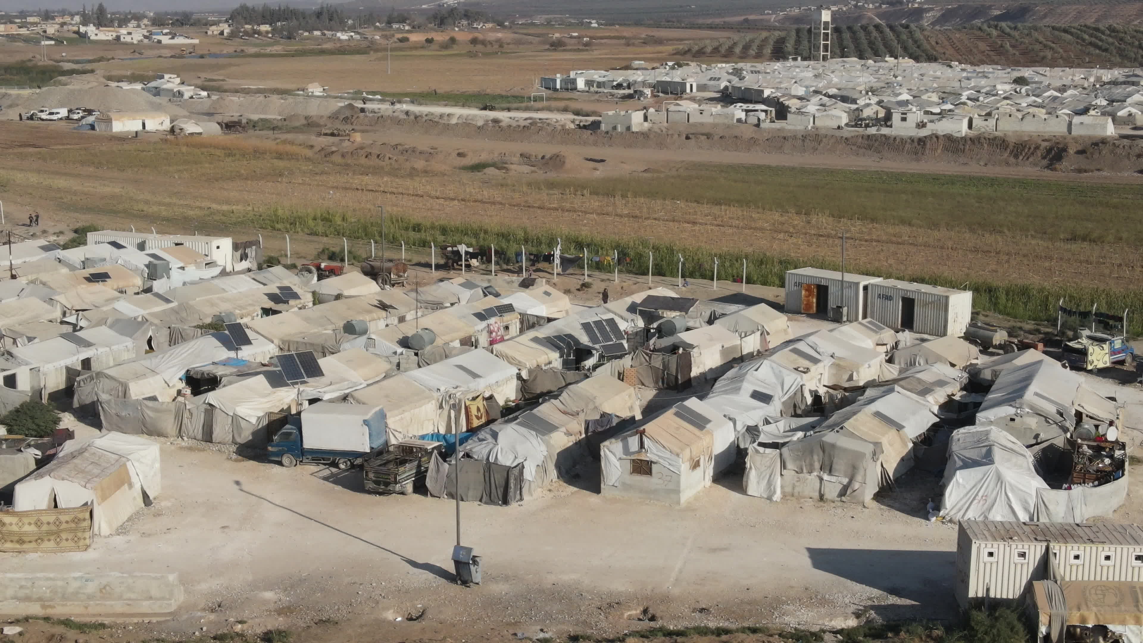 Refugee camps in northern Syria