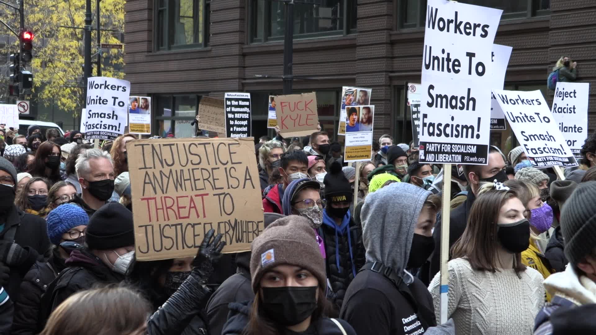 Chicago: Black Lives Matter protest against Rittenhouse verdict