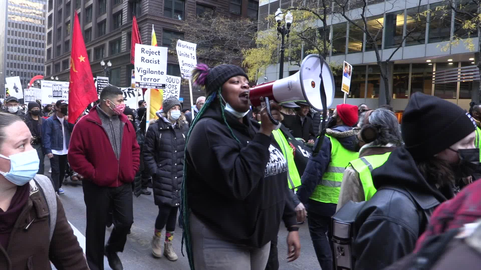Chicago: Black Lives Matter protest against Rittenhouse verdict