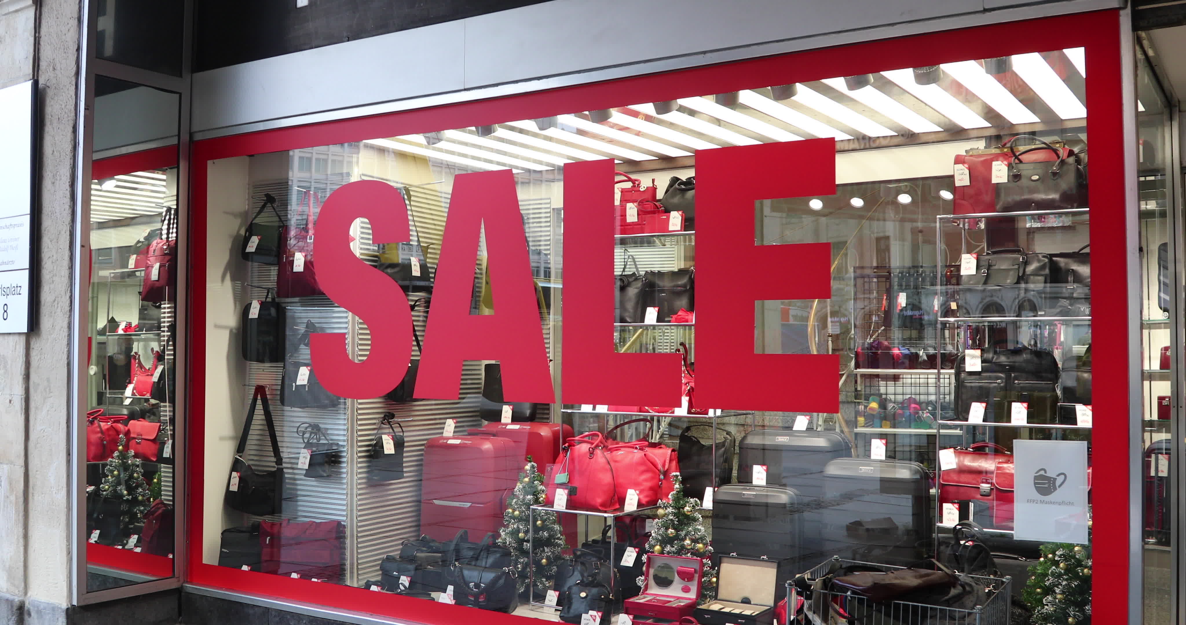 Black Friday And Christmas Atmosphere In Munich