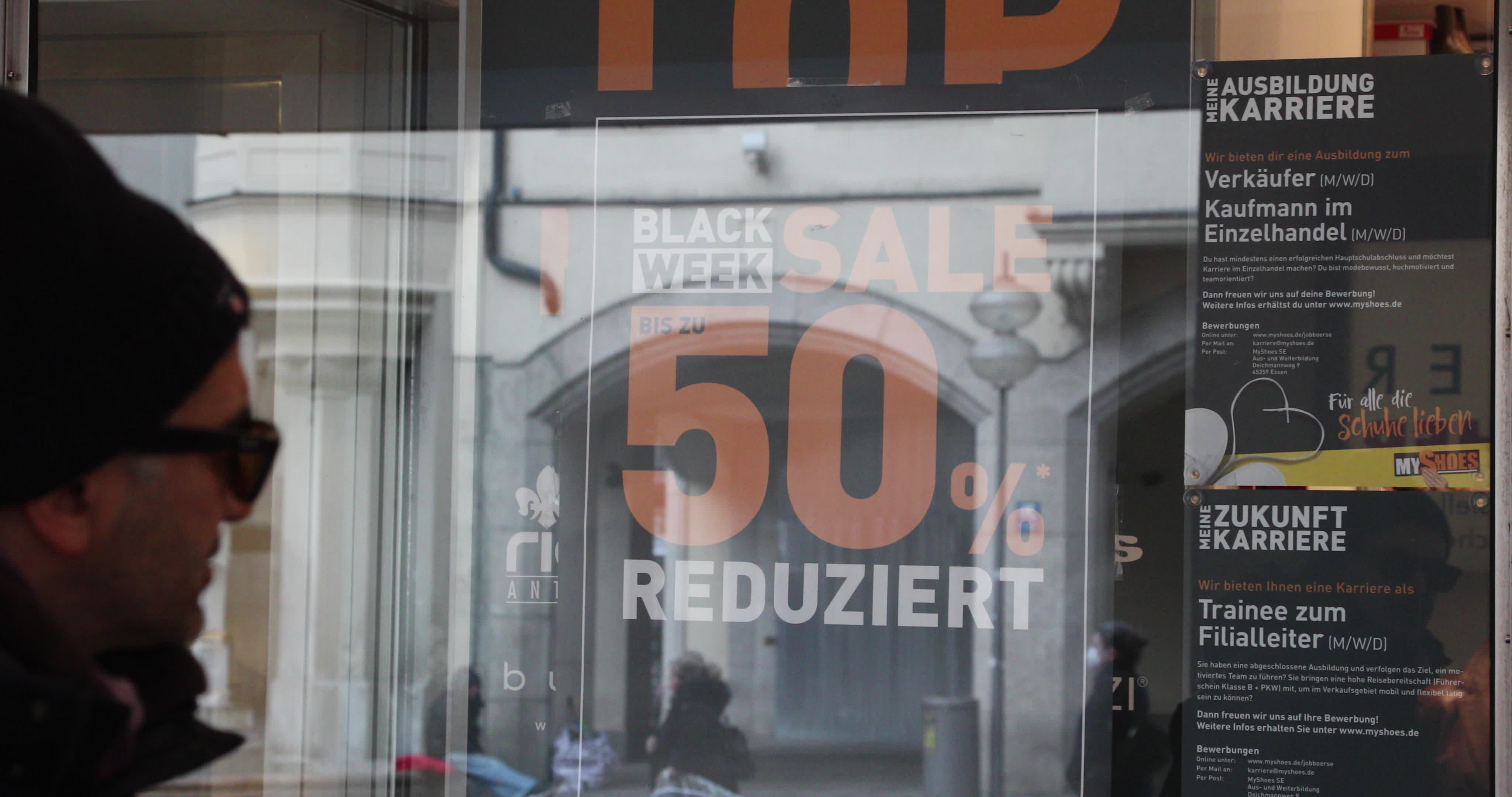 Black Friday And Christmas Atmosphere In Munich