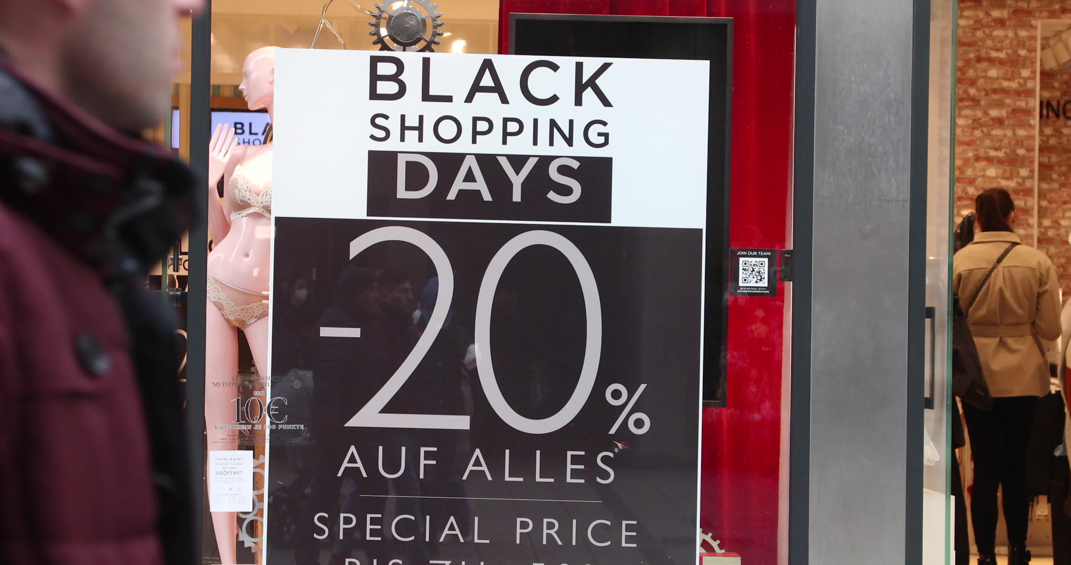 Black Friday And Christmas Atmosphere In Munich