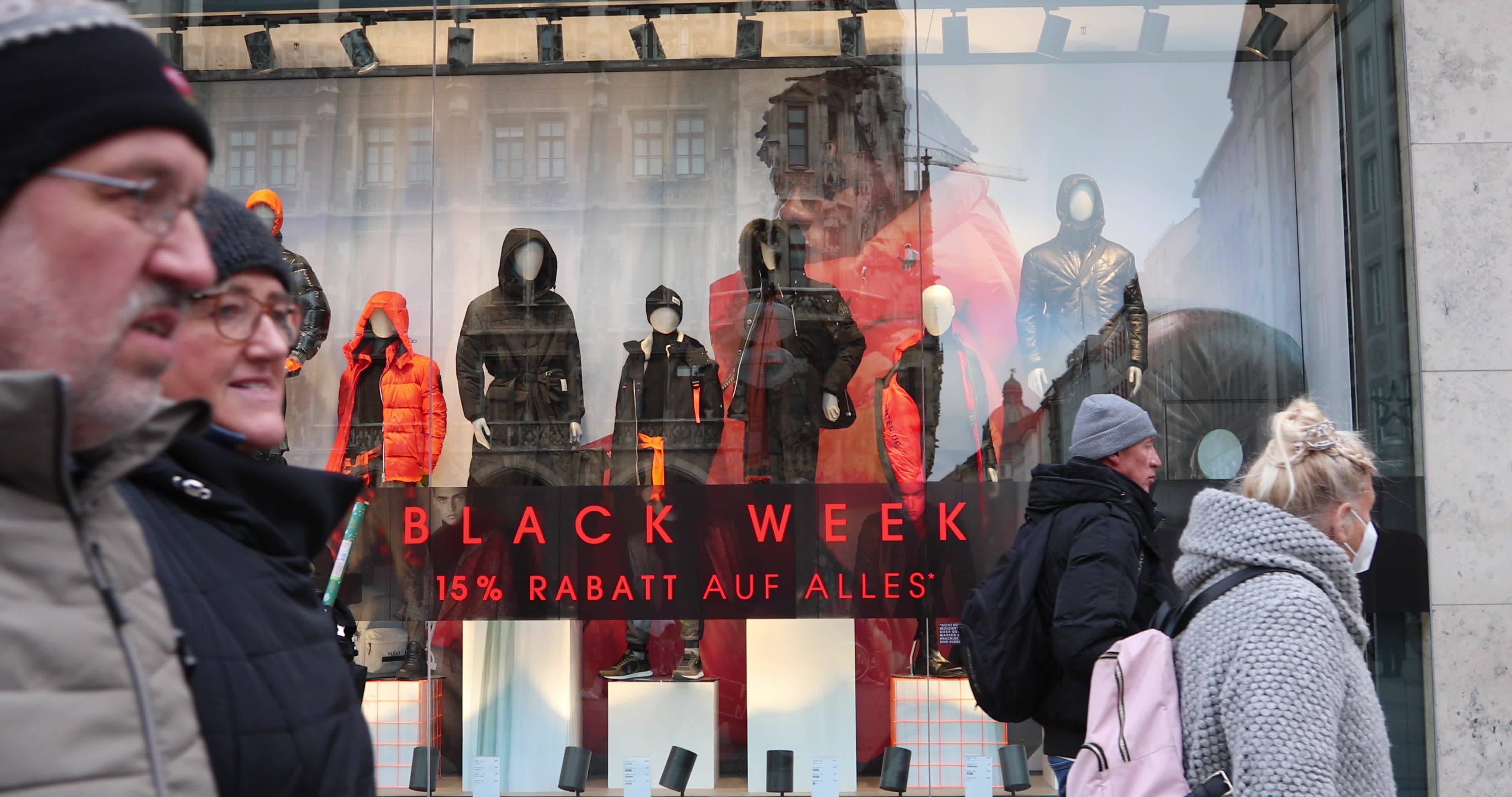 Black Friday And Christmas Atmosphere In Munich