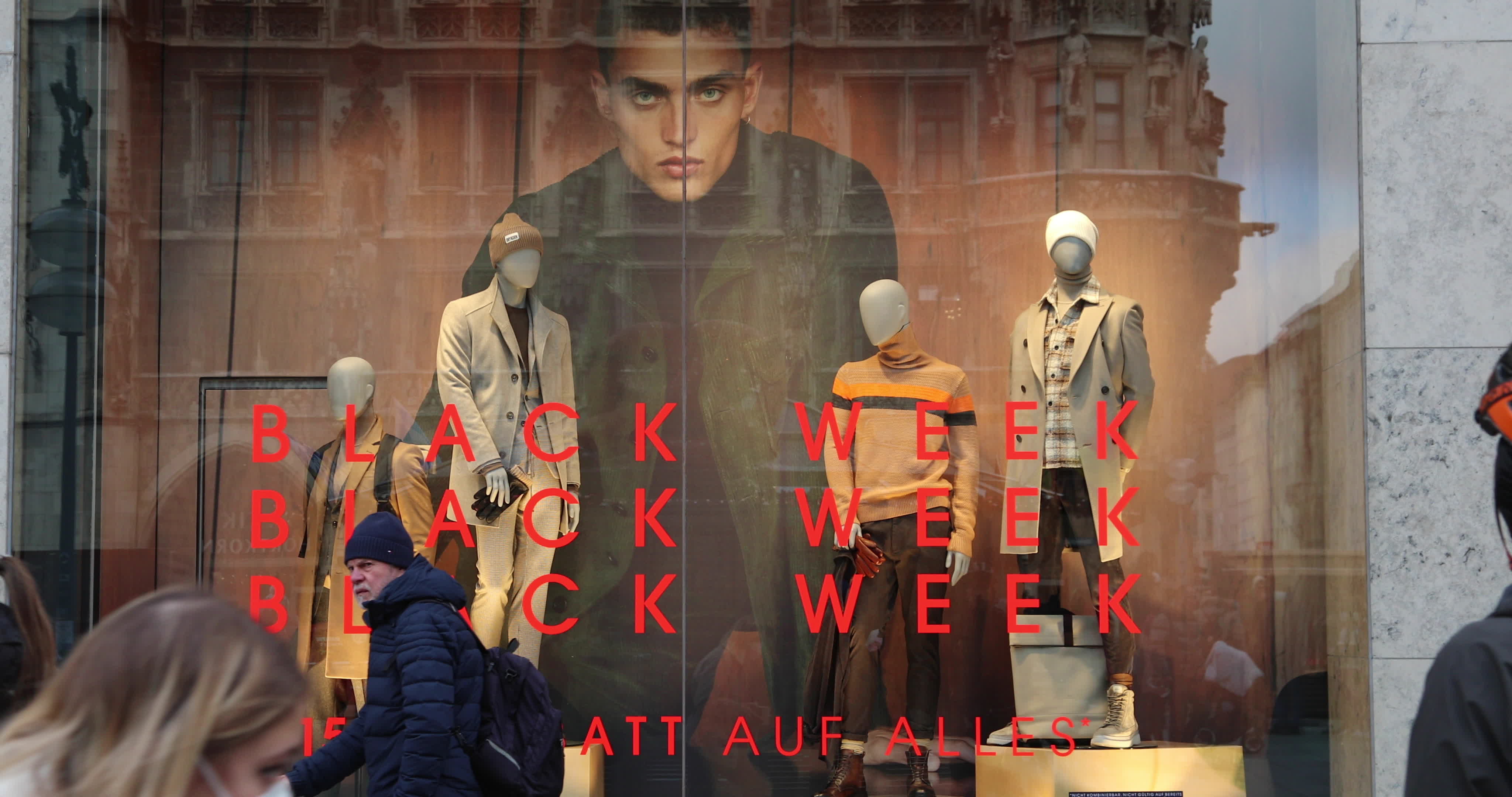 Black Friday And Christmas Atmosphere In Munich