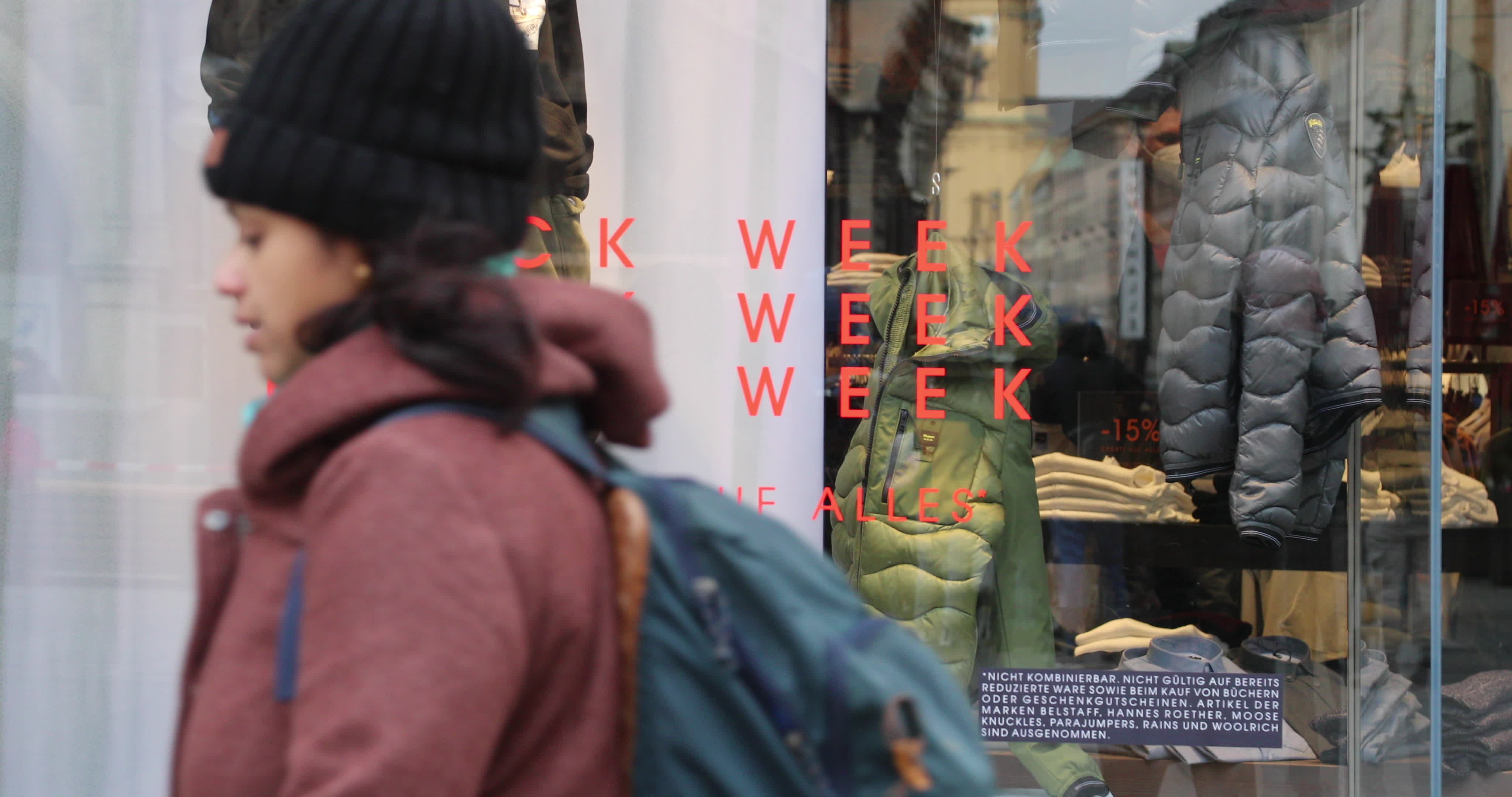 Black Friday And Christmas Atmosphere In Munich