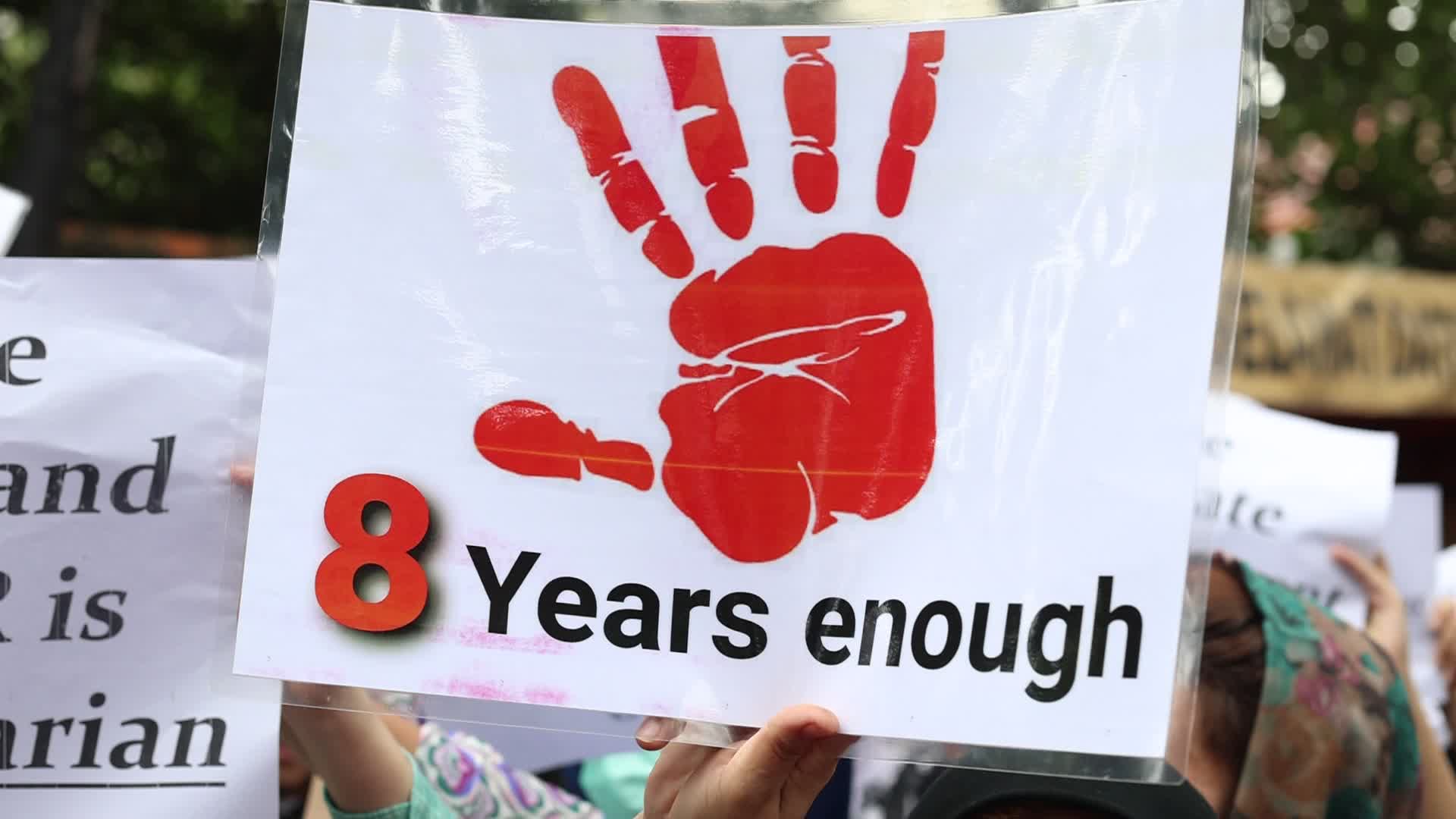 Afghan Refugees Protest in UNCHR Demand Resettlement