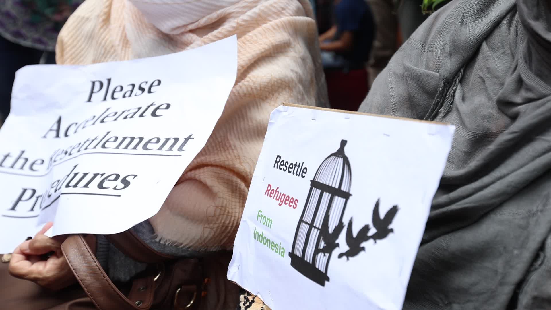 Afghan Refugees Protest in UNCHR Demand Resettlement