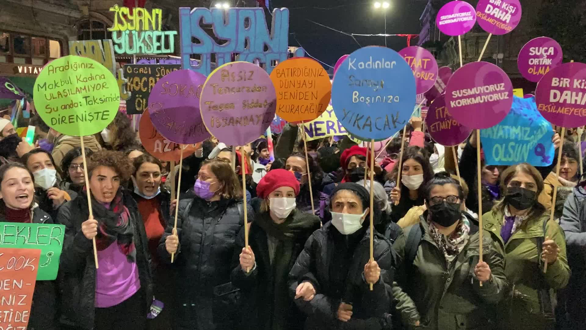 Protest For Violence Against Women In Istanbul